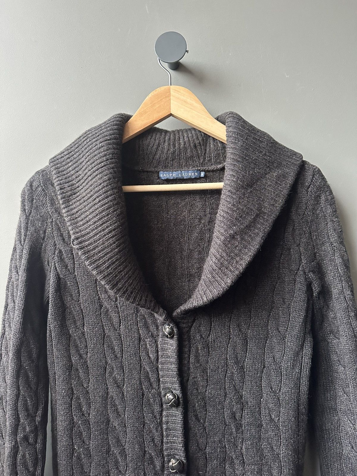 Ralph Lauren Ralph Lauren Cable Knit Cashmere Wool Cardigan Size M / US 6-8 / IT 42-44 - 2 Thumbnail