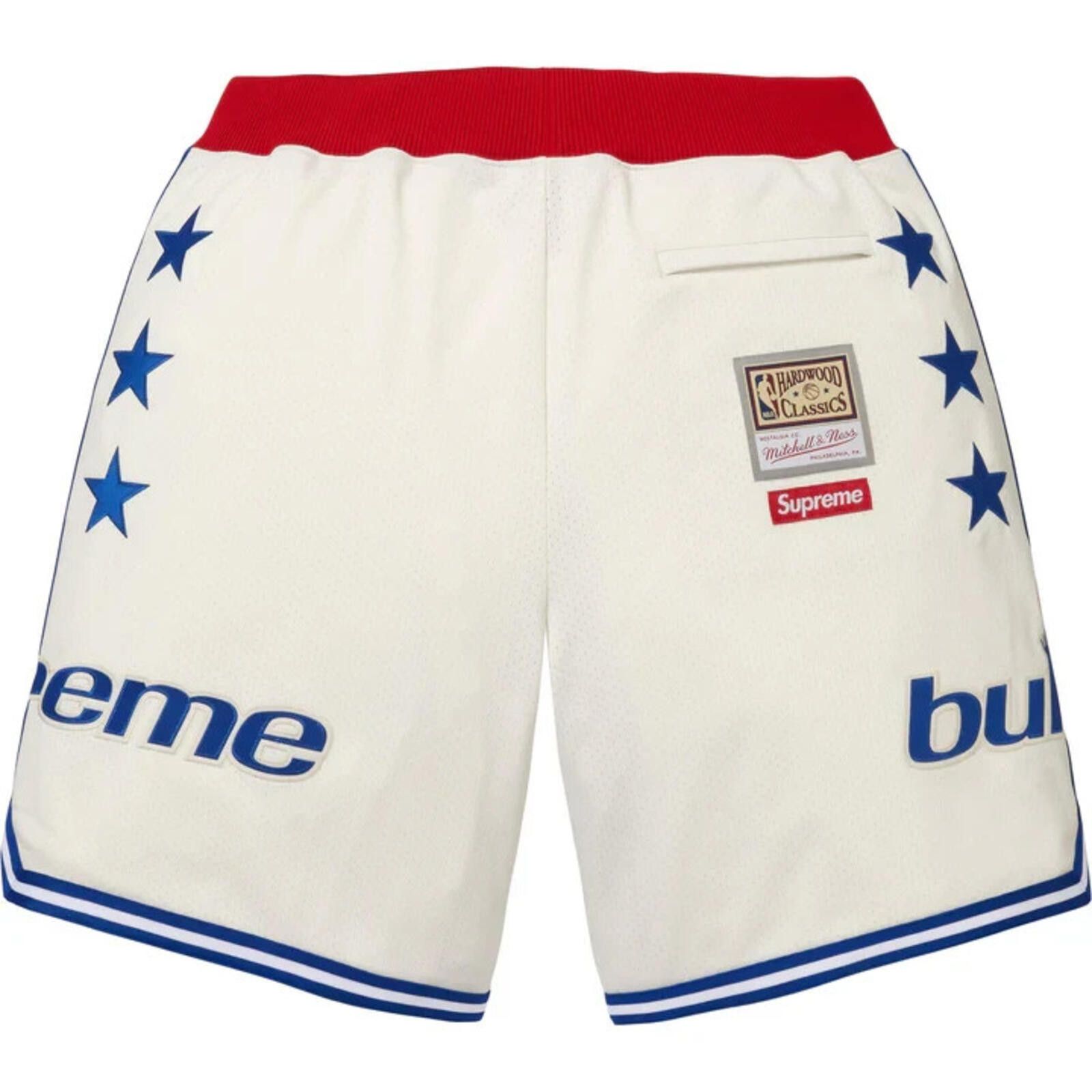 Supreme Supreme Mitchell & Ness Team Basketball Shorts White M Size US 32 / EU 48 - 2 Thumbnail