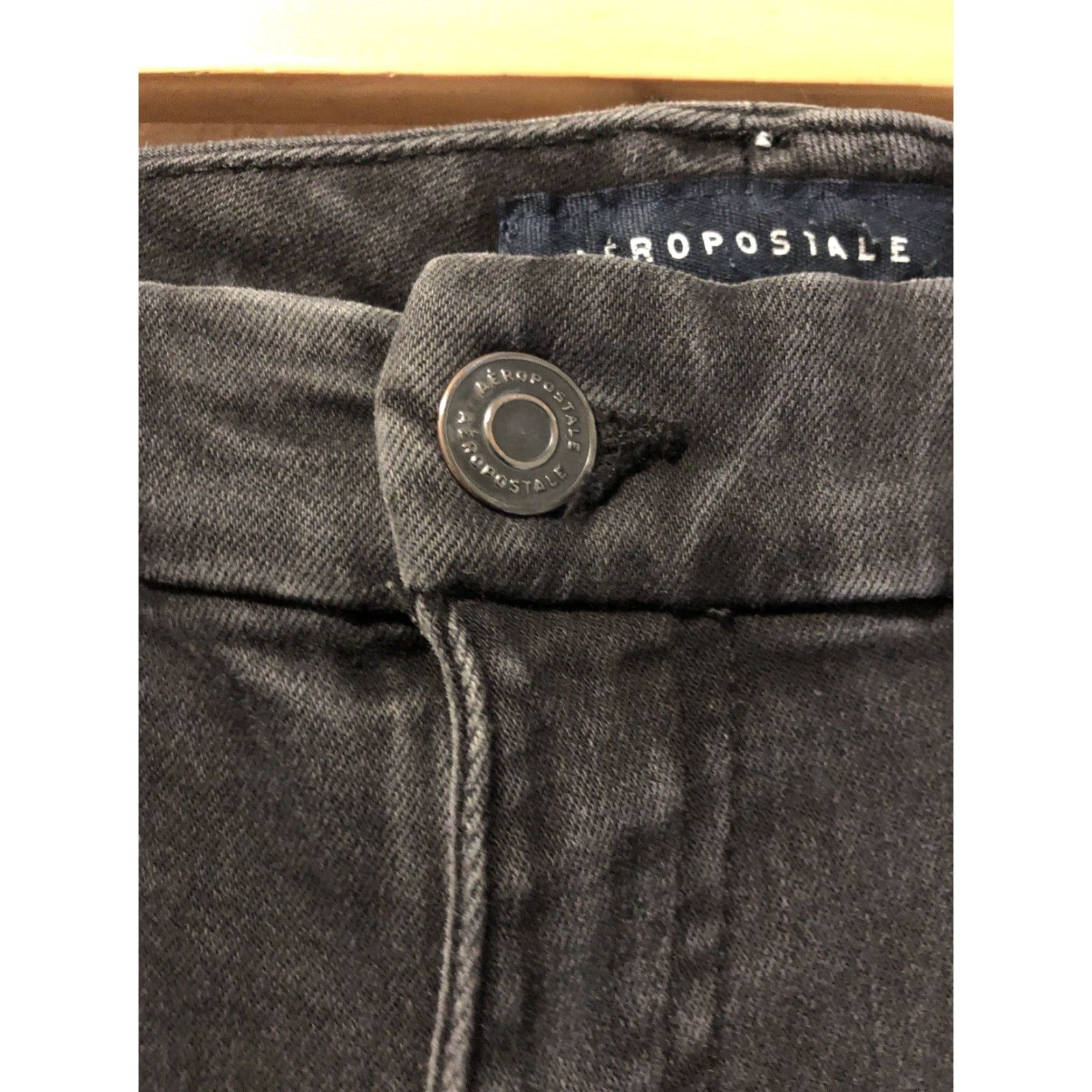 Vintage Aéropostale Jeans Jegging Black Size 6 Womens High Rise Curvy Cotton Stained Y2k Emo Size 30" / US 8 / IT 44 - 4 Thumbnail
