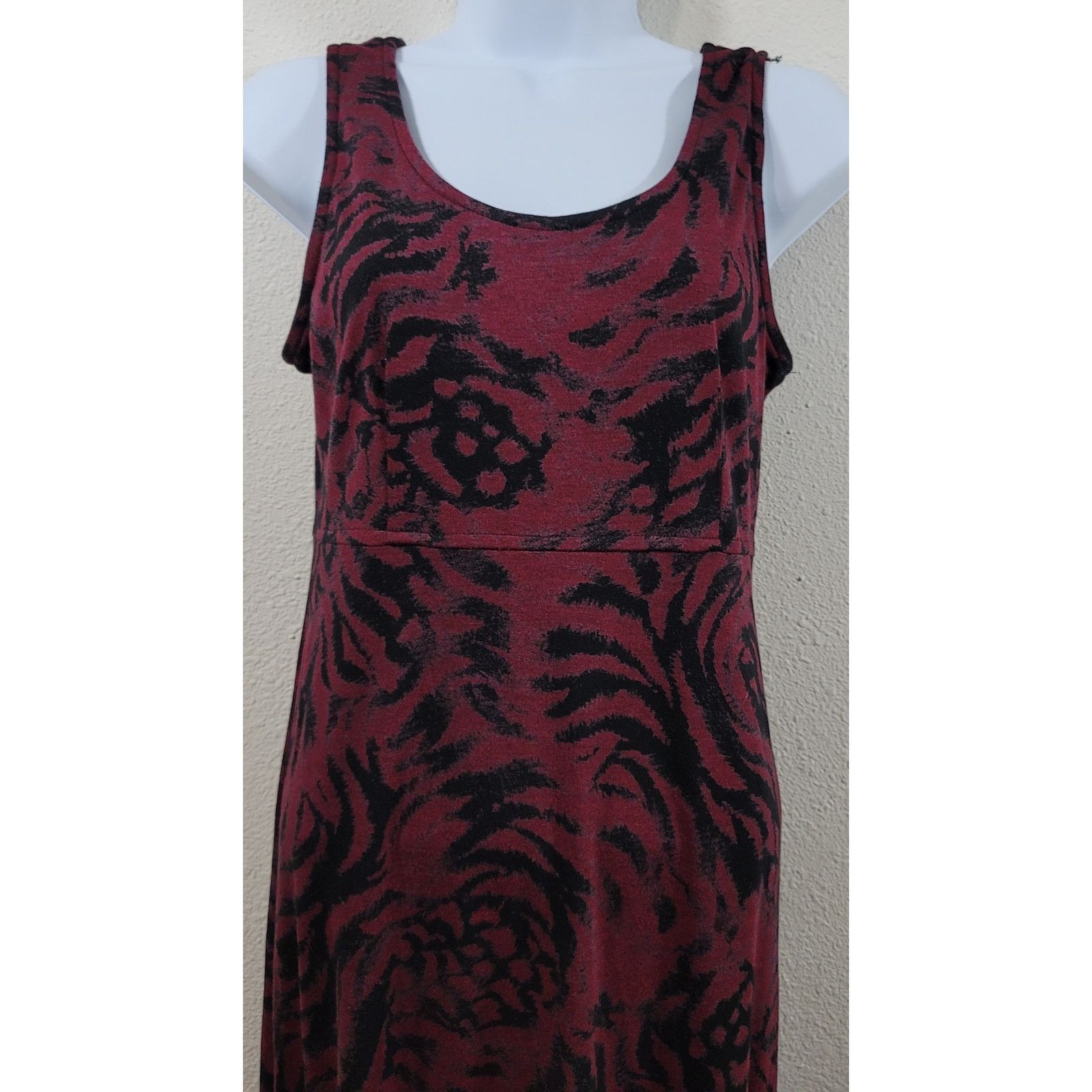 Other Karin Stevens Burgundy Black Geo Print 2 Piece Dress Set 8P Size M / US 6-8 / IT 42-44 - 7 Thumbnail