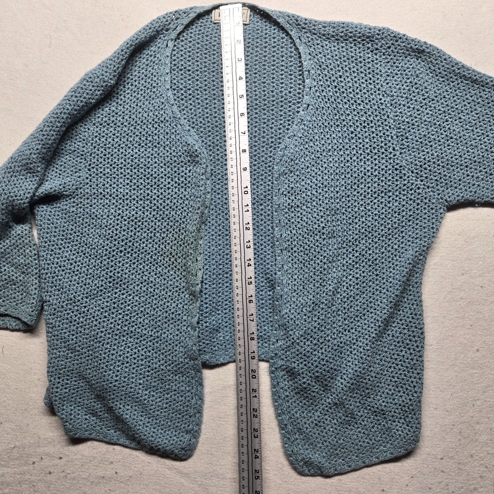 Vintage L.L. Bean Cardigan Adult Size M Blue Cotton Open Front Solid Womens Size M / US 6-8 / IT 42-44 - 4 Thumbnail