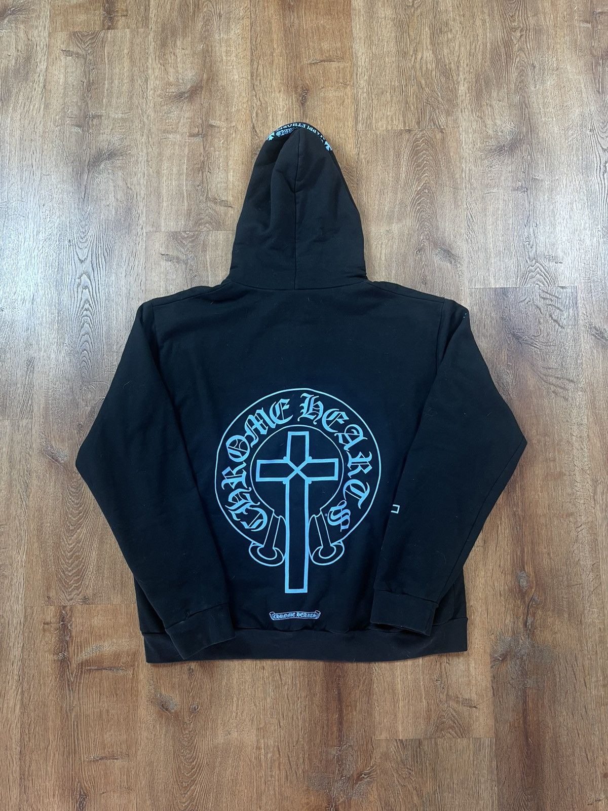 【Chrome Hearts】Mapplethorpe Hoodie★フーディ★Black Chrome Hearts Black & Blue Mapplethorpe Hoodie – Savonches