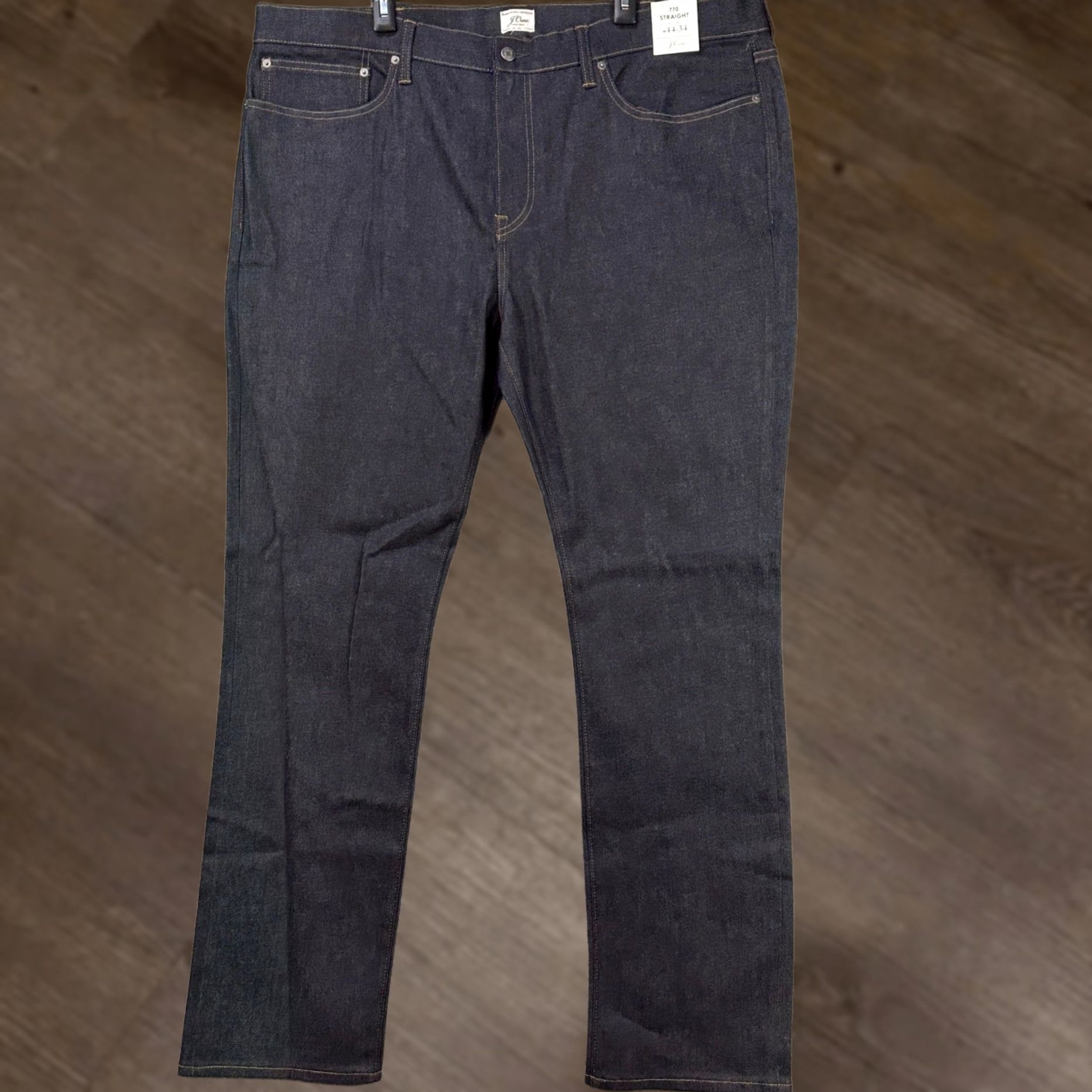 J.Crew J. Crew 770 Jeans Straight Mens 44X34 Blue Kurabo Premium Japanese Denim Dark Washed NEW Size US 44 / EU 60 - 1 Thumbnail