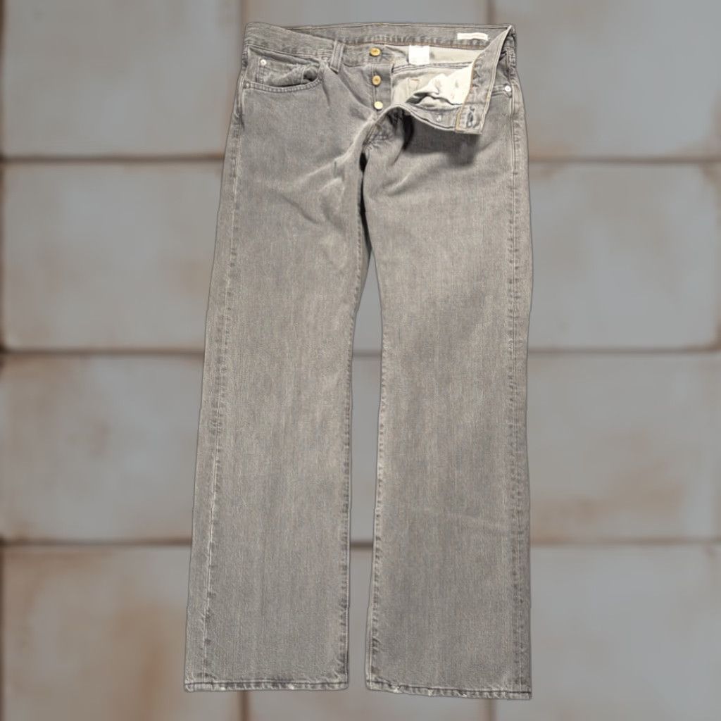 Levi's VINTAGE Levi's Premium Jeans Mens 34x30 Gray Hesher Lowrise Straight Leg USA 90s 2000s Mens Jeans Size US 34 / EU 50 - 1 Thumbnail