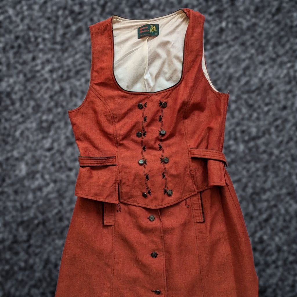 Vintage Bavaria Outfit/Set Schlok Staufen Vintage Size 36 Orange Skirt Included Women Size US 6 / IT 36 - 1 Thumbnail
