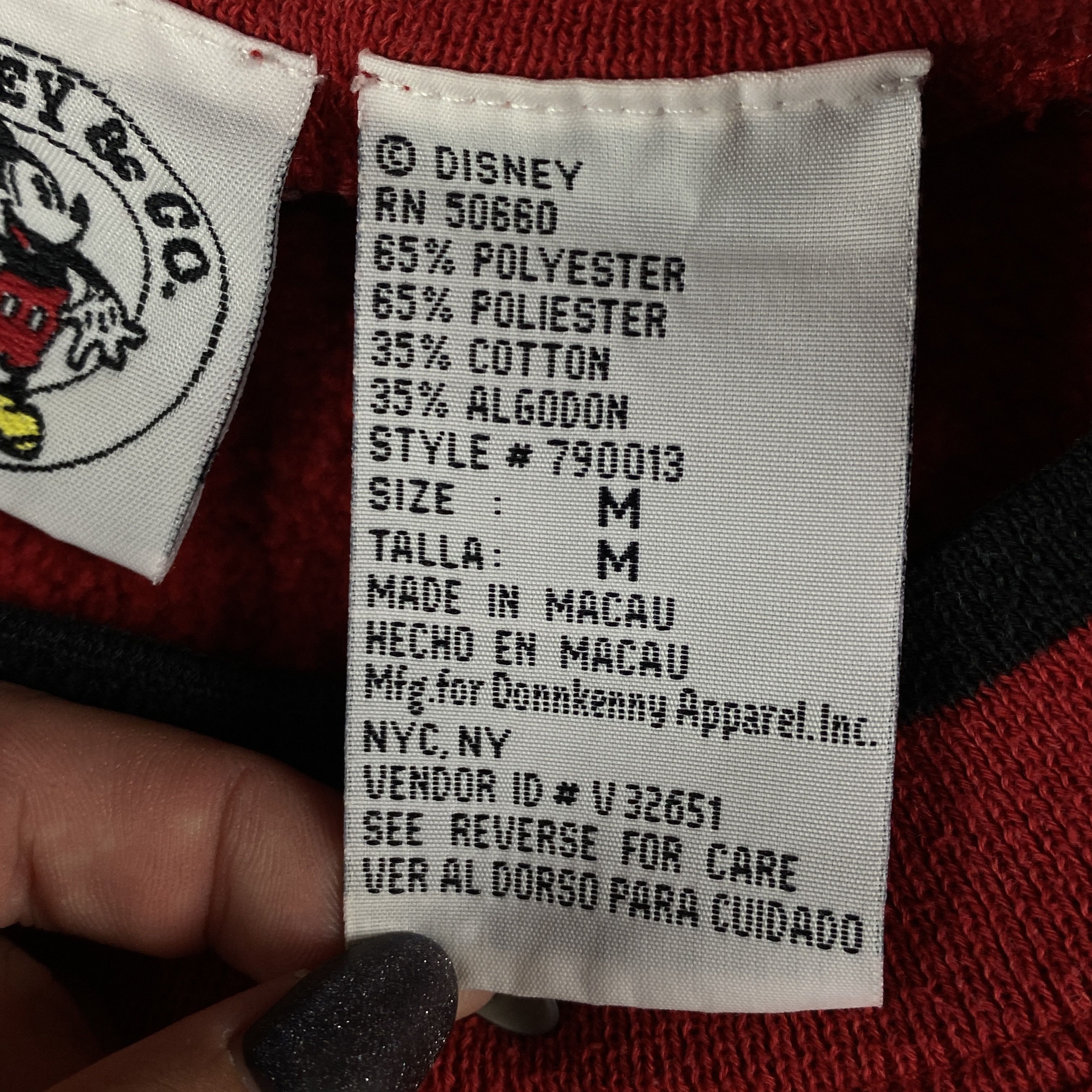 Mickey Mouse × Vintage Mens Vintage Sweatshirt Mickey & Co. Big Logo Size M Size US M / EU 48-50 / 2 - 5 Thumbnail