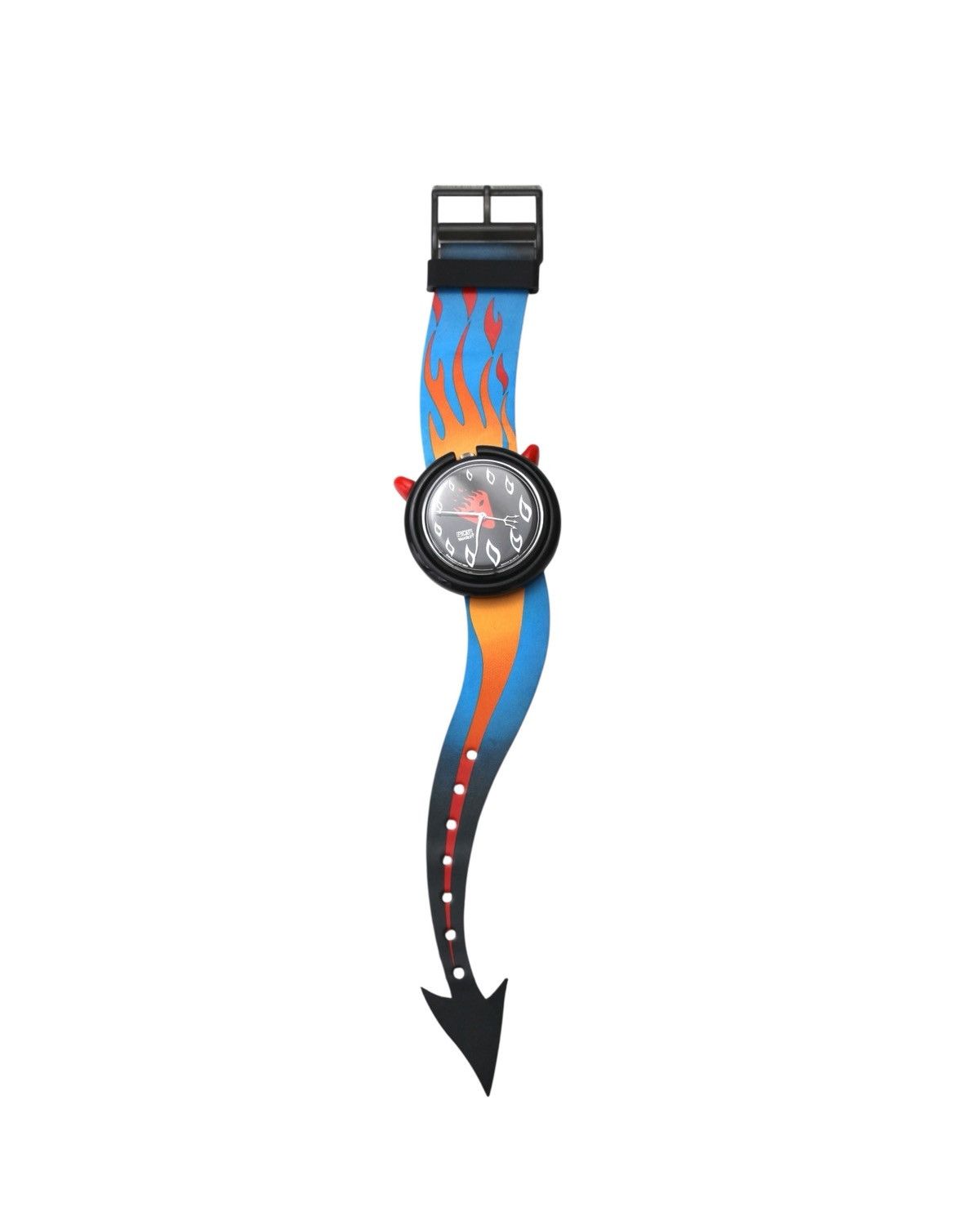 Swatch 1994 SWATCH POP “DEVIL HEAD” W DEVIL TAIL LEATHER STRAP Size ONE SIZE - 1 Thumbnail