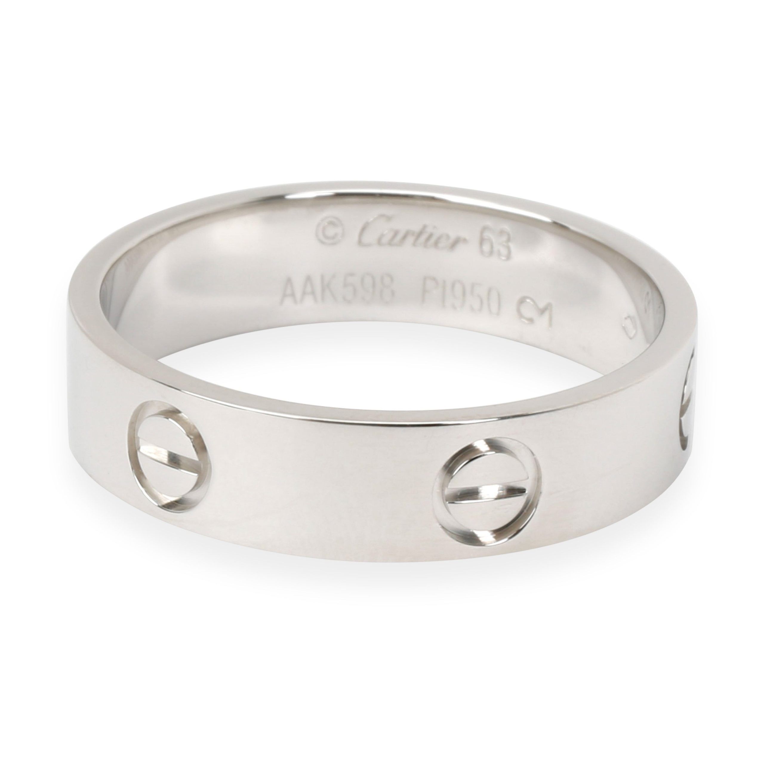 image of Cartier Love Ring In Platinum in Silver, Women's