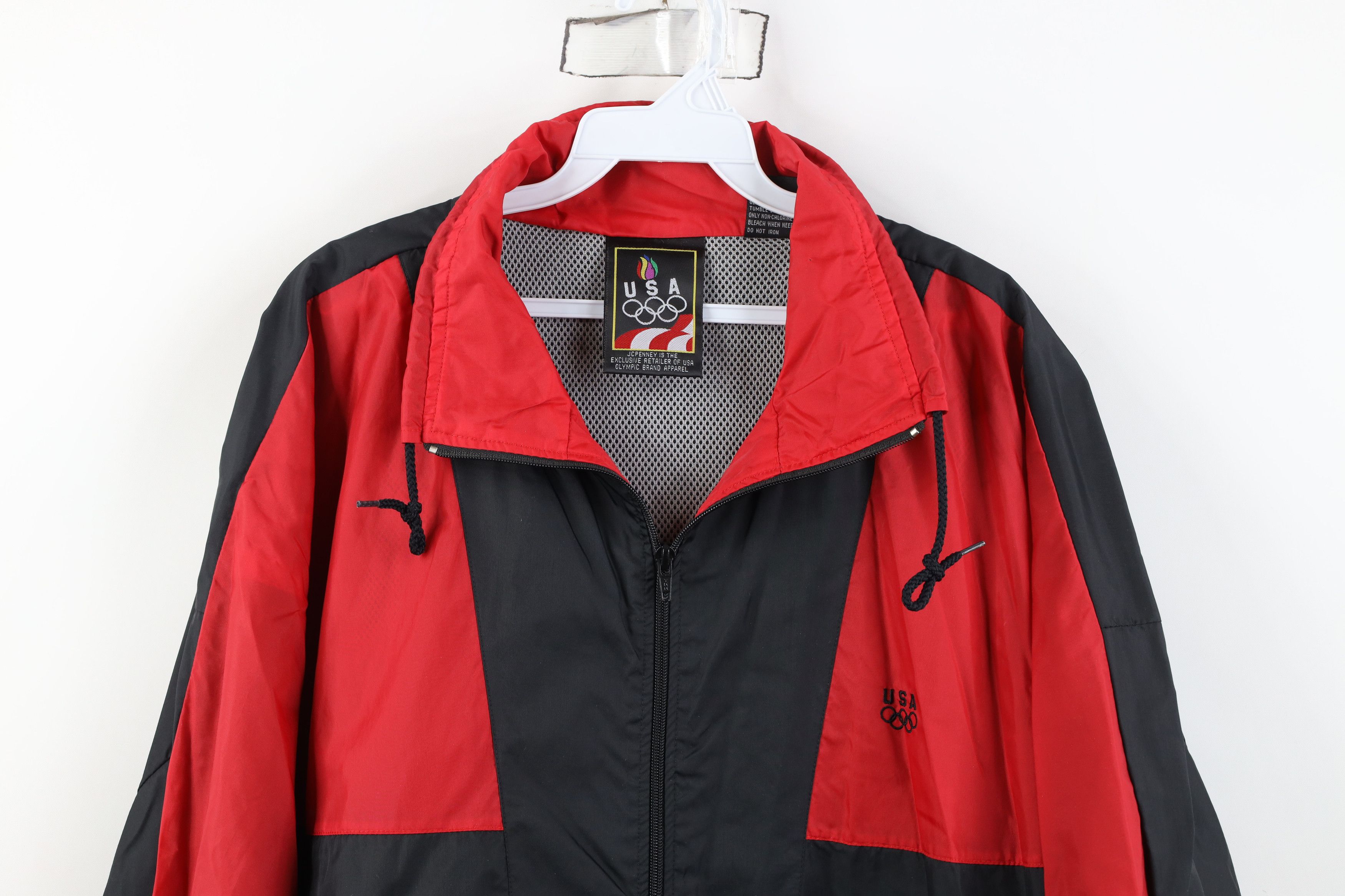 Vintage Vintage 90s USA Olympics Block Full Zip Windbreaker Jacket Size US XL / EU 56 / 4 - 2 Thumbnail