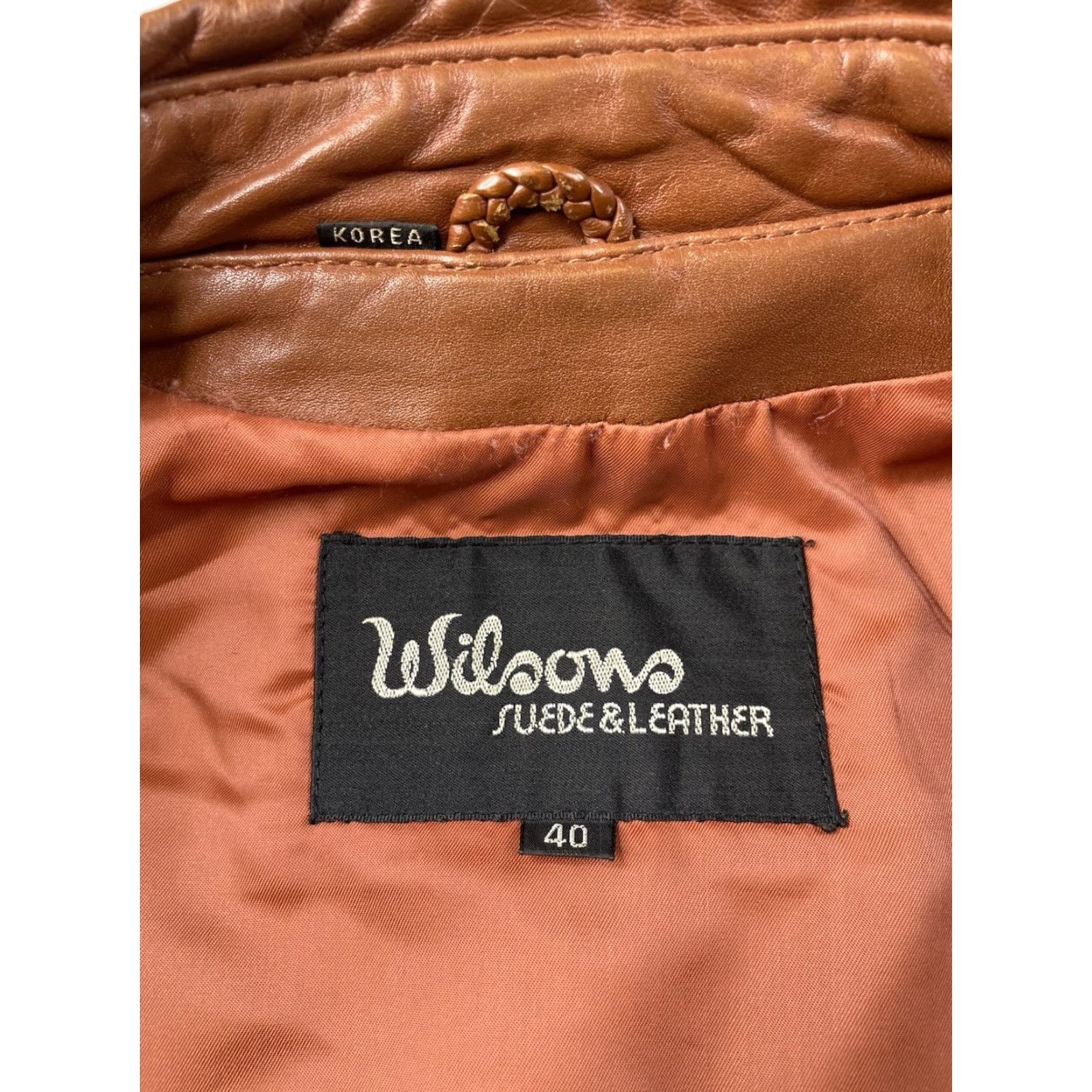 Vintage VINTAGE Wilson Brown Leather Jacket Moto Biker Rock Disco Women Size 40 Brown Leather Zipper Collared Short Length Size S / US 4 / IT 40 - 3 Thumbnail