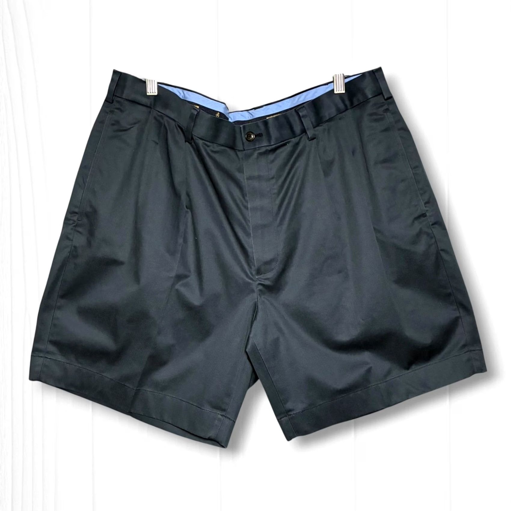 Brooks Brothers Brooks Brothers Pleated Advantage Chino Shorts Mens 40 Navy Blue Size US 40 / EU 56 - 2 Thumbnail