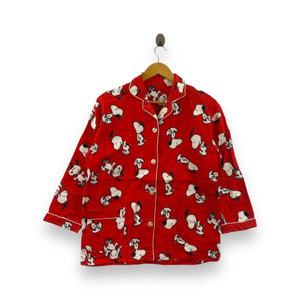 Vintage Vintage SNOOPY PEANUTS CARTOON AOP Cardigan Size M / US 6-8 / IT 42-44 - 1 Thumbnail