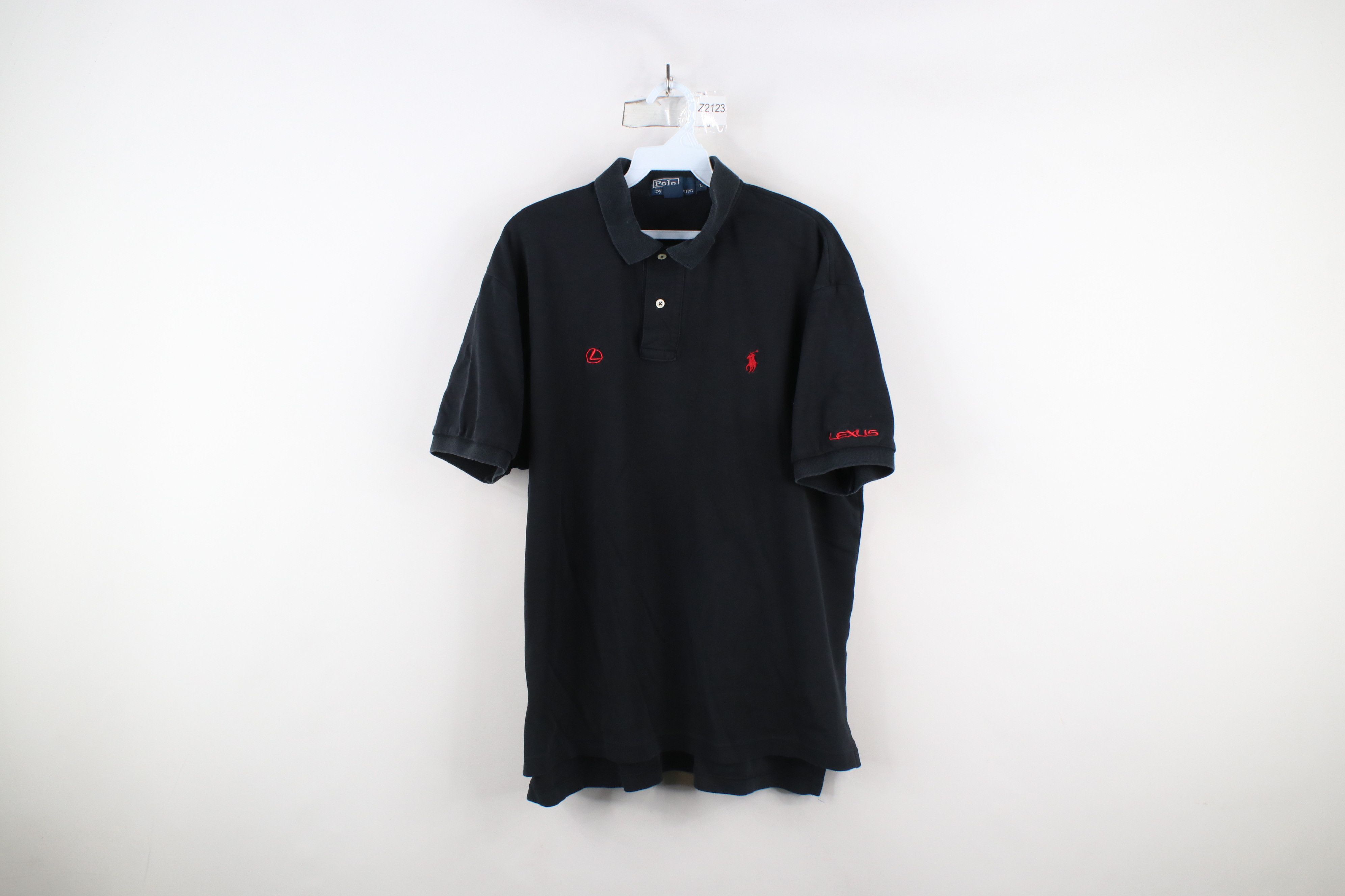 Ralph Lauren × Vintage Vintage 90s Ralph Lauren Spell Lexus Car Racing Polo Black Size US L / EU 52-54 / 3 - 1 Thumbnail