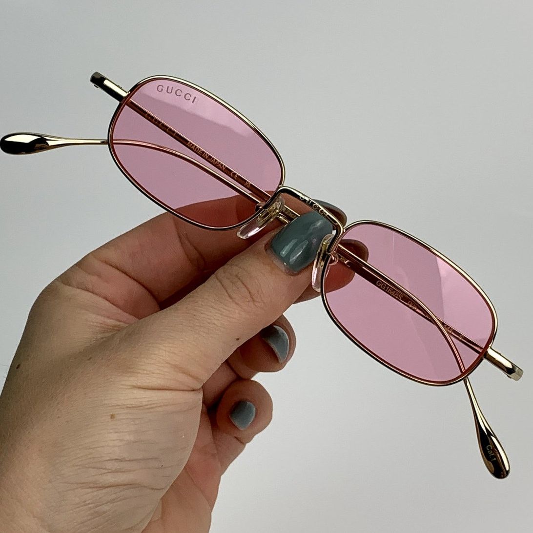 Gucci NEW Gucci Sunglasses GG1648S 005 Gold Pink Unisex Authentic Size ONE SIZE - 10 Thumbnail