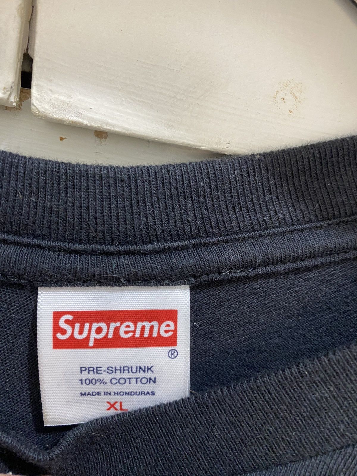 Supreme Supreme T-shirt, size XL, black, with print, used, Size US XL / EU 56 / 4 - 6 Thumbnail