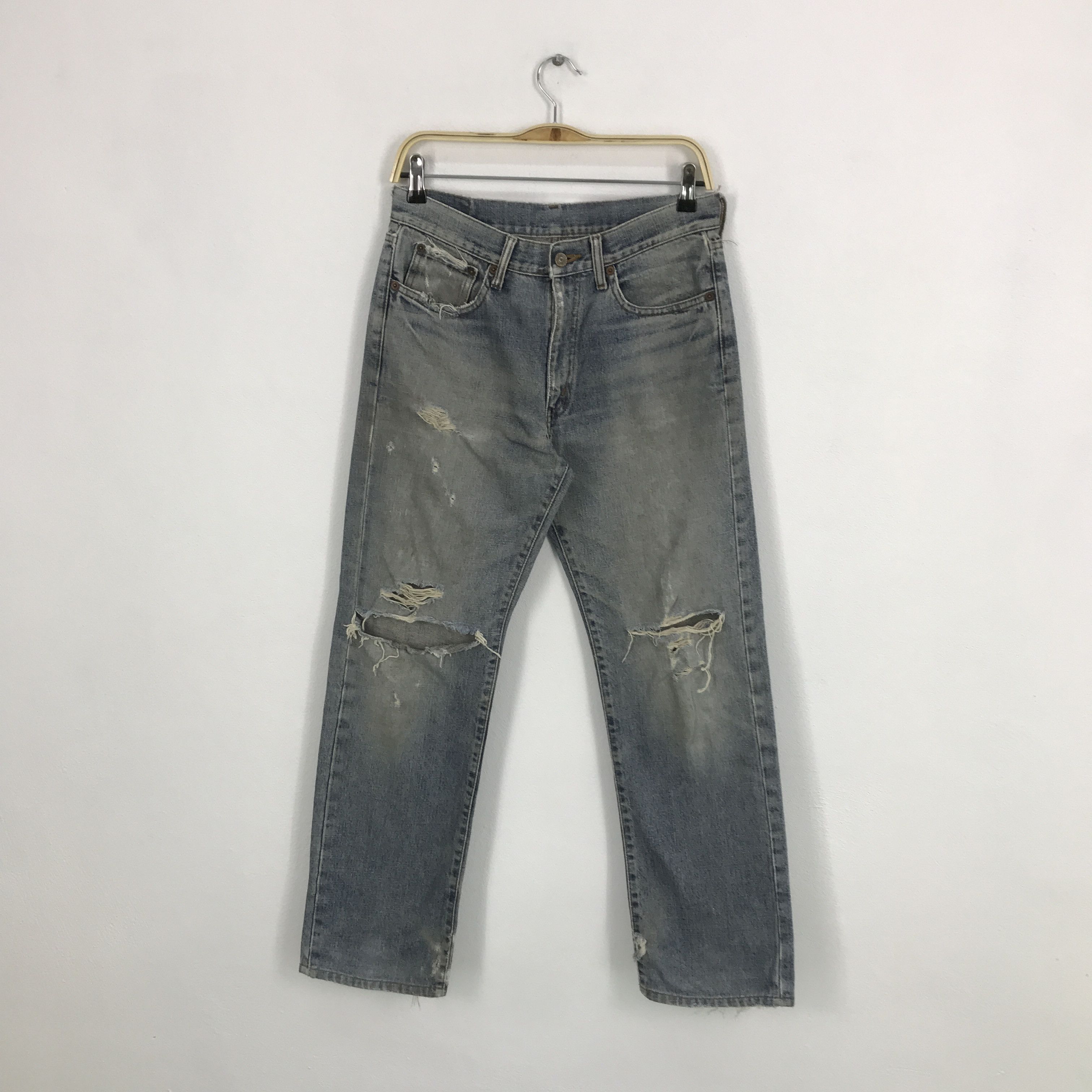 Japanese Brand bobson Brand Ripped Distressed Faded jean pants Size US 31 - 1 Thumbnail