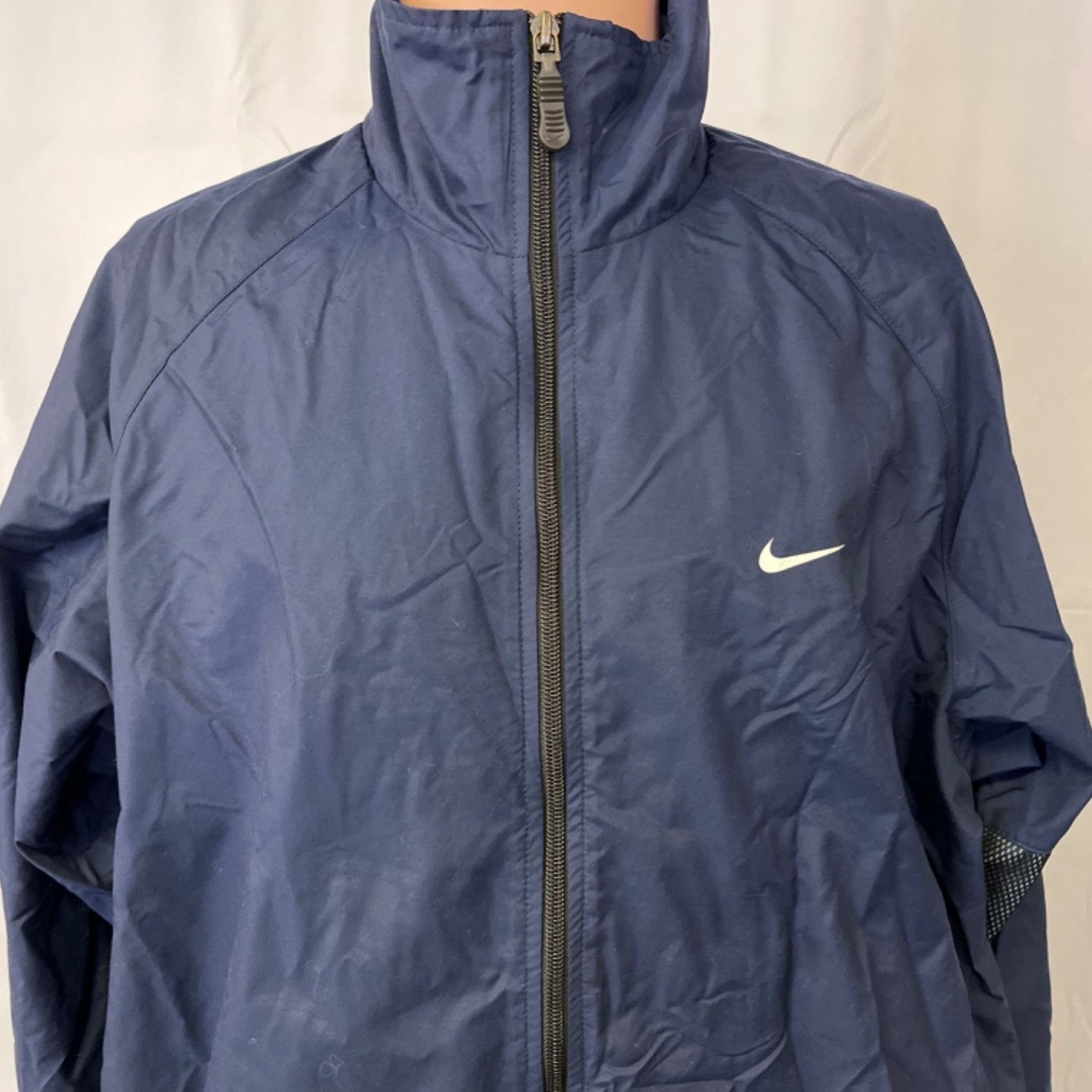 Nike Nike Men's Navy Blue Jacket/Windbreaker Size M SKU 5470 Size US M / EU 48-50 / 2 - 3 Thumbnail
