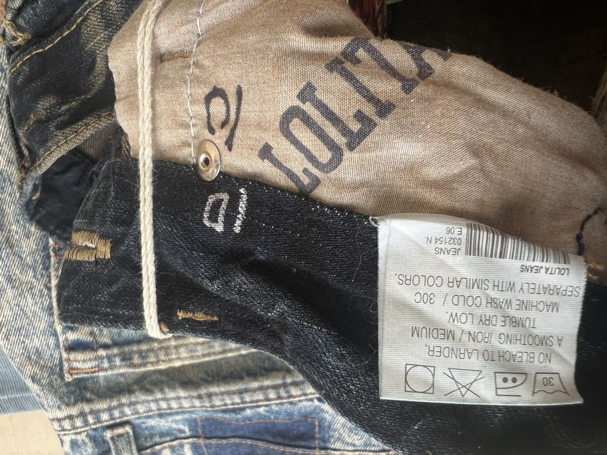 Vintage Lolita Owl Rusty Blue Denim Distressed Jeans Size US 29 - 22 Thumbnail
