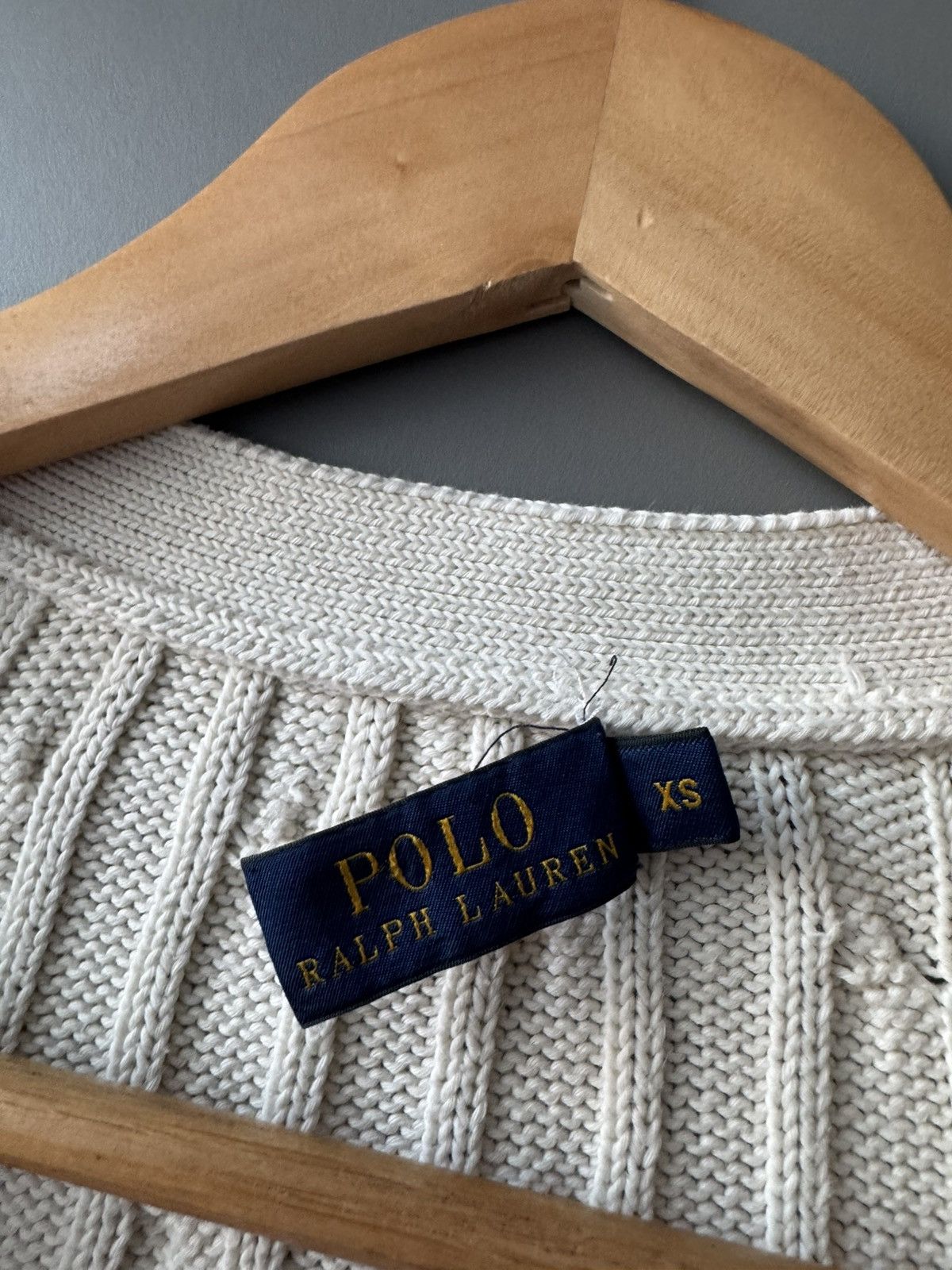 Polo Ralph Lauren Polo Ralph Lauren Women's Beige Cable-Knit Cotton Cardigan Size XS / US 0-2 / IT 36-38 - 4 Thumbnail