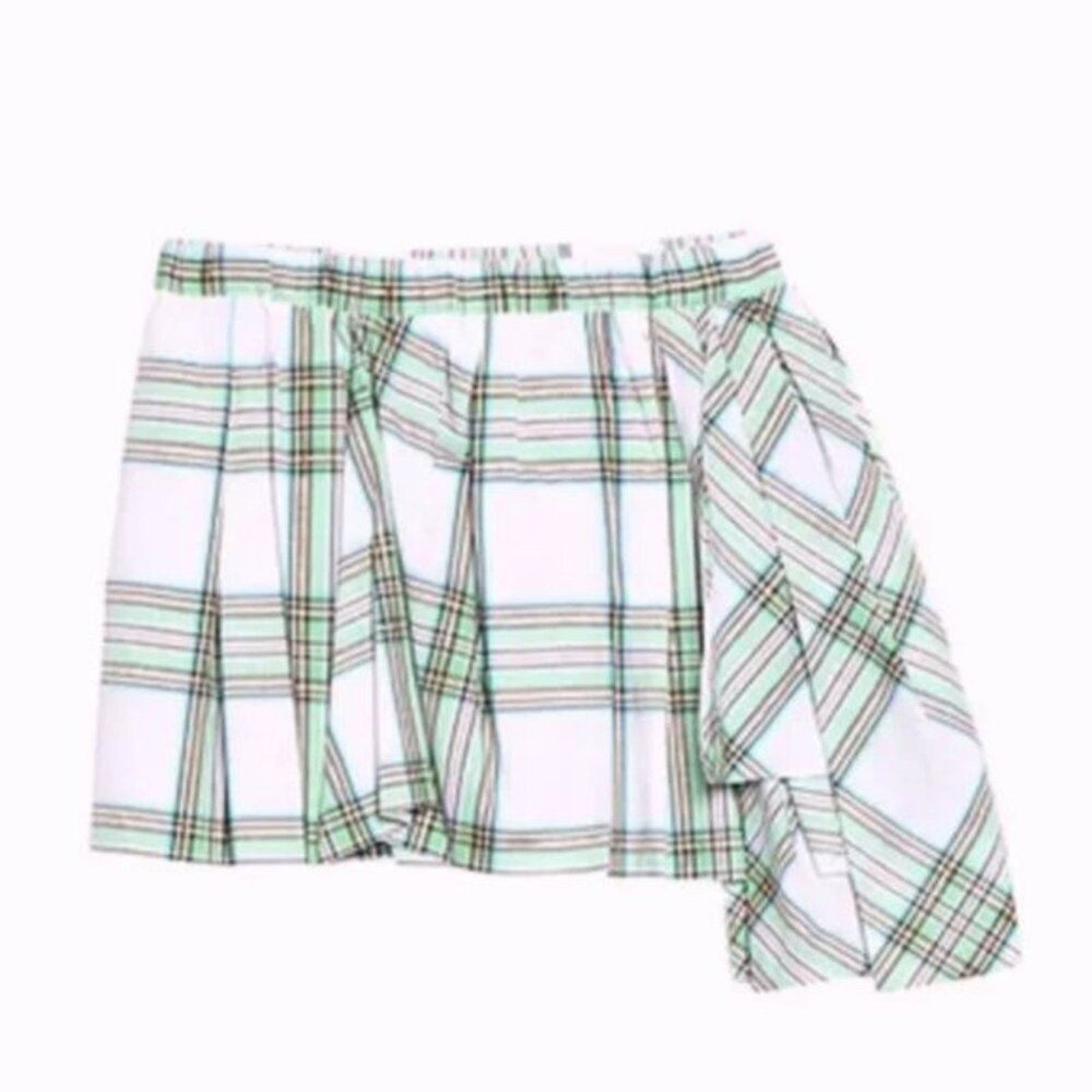 N21 N21 tartan Mini skirt green and white size 8 Size 30" / US 8 / IT 44 - 1 Thumbnail