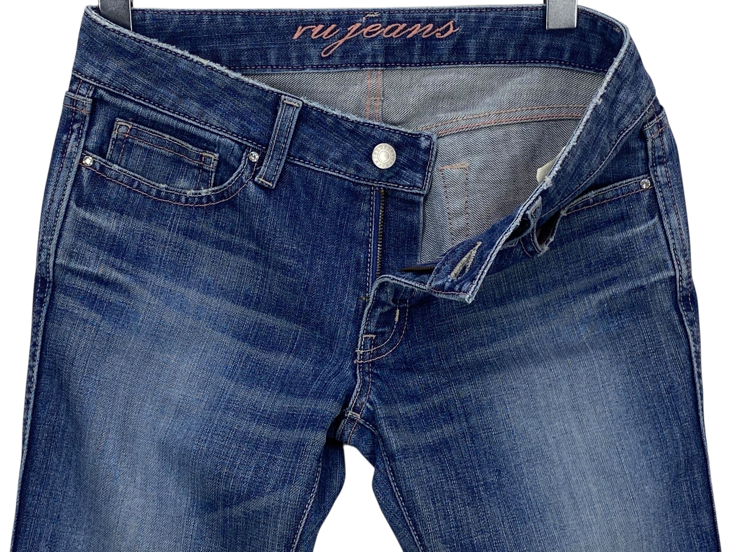 Japanese Brand RU Jeans Low Rise Loose Wide Leg Jeans Size 27" / US 4 / IT 40 - 8 Thumbnail