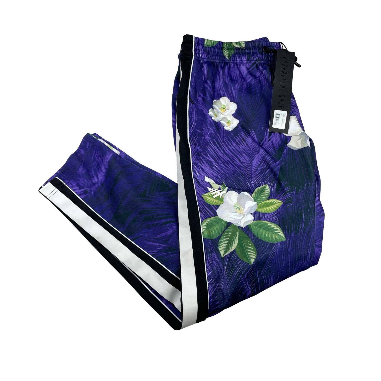 Paper Planes NEW Paperplanes Men's Track Suit Purple Mardigras Floral • L Size US L / EU 52-54 / 3 - 11 Thumbnail