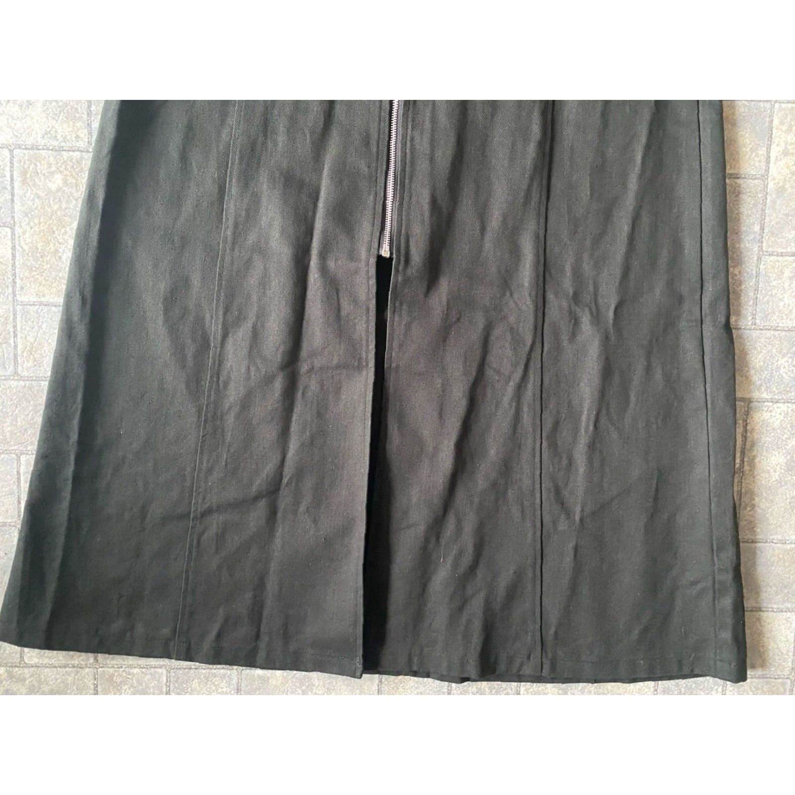 Vintage Necessary Evil Trench Coat Jacket Long Black Gothic Hooded Womens L Black Coat Jacket Size L / US 10 / IT 46 - 2 Thumbnail