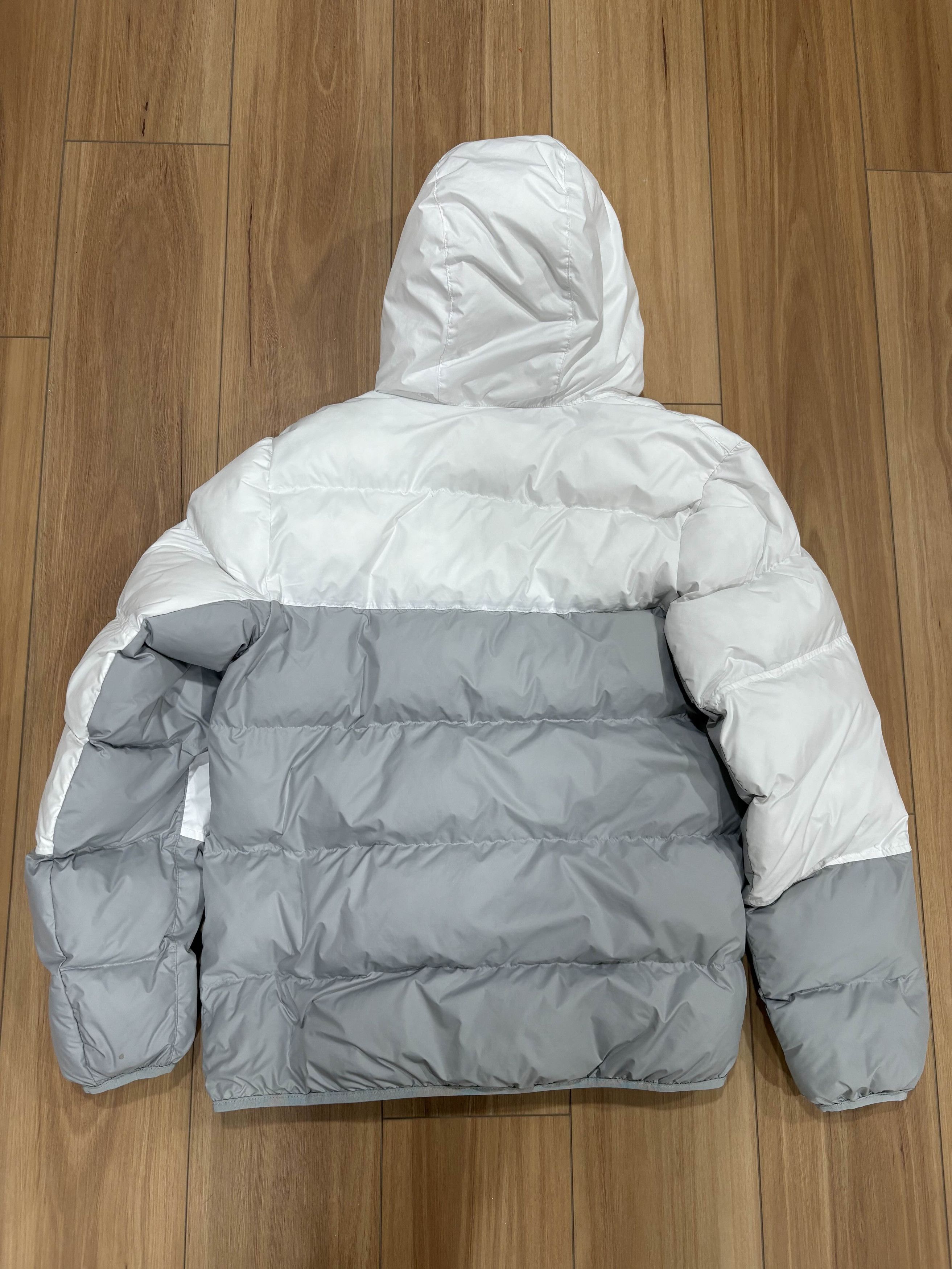 Nike Nike White Light Smoke Grey Black Men's Puffer Jacket Size US M / EU 48-50 / 2 - 6 Thumbnail