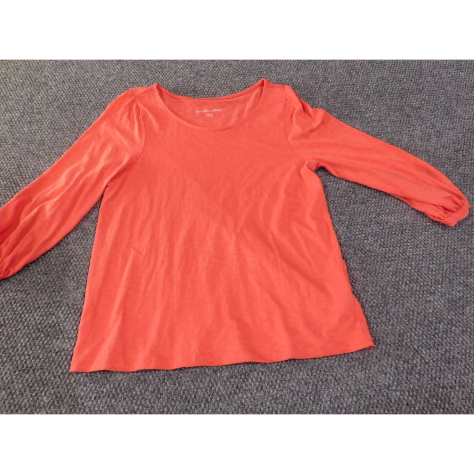 Soft Surroundings Soft Surroundings Blouse Shirt Women M Pink Cotton Knit Solid Round Neck Pullover Casual Modern Basic Pattern/Style Size M / US 6-8 / IT 42-44 - 6 Thumbnail