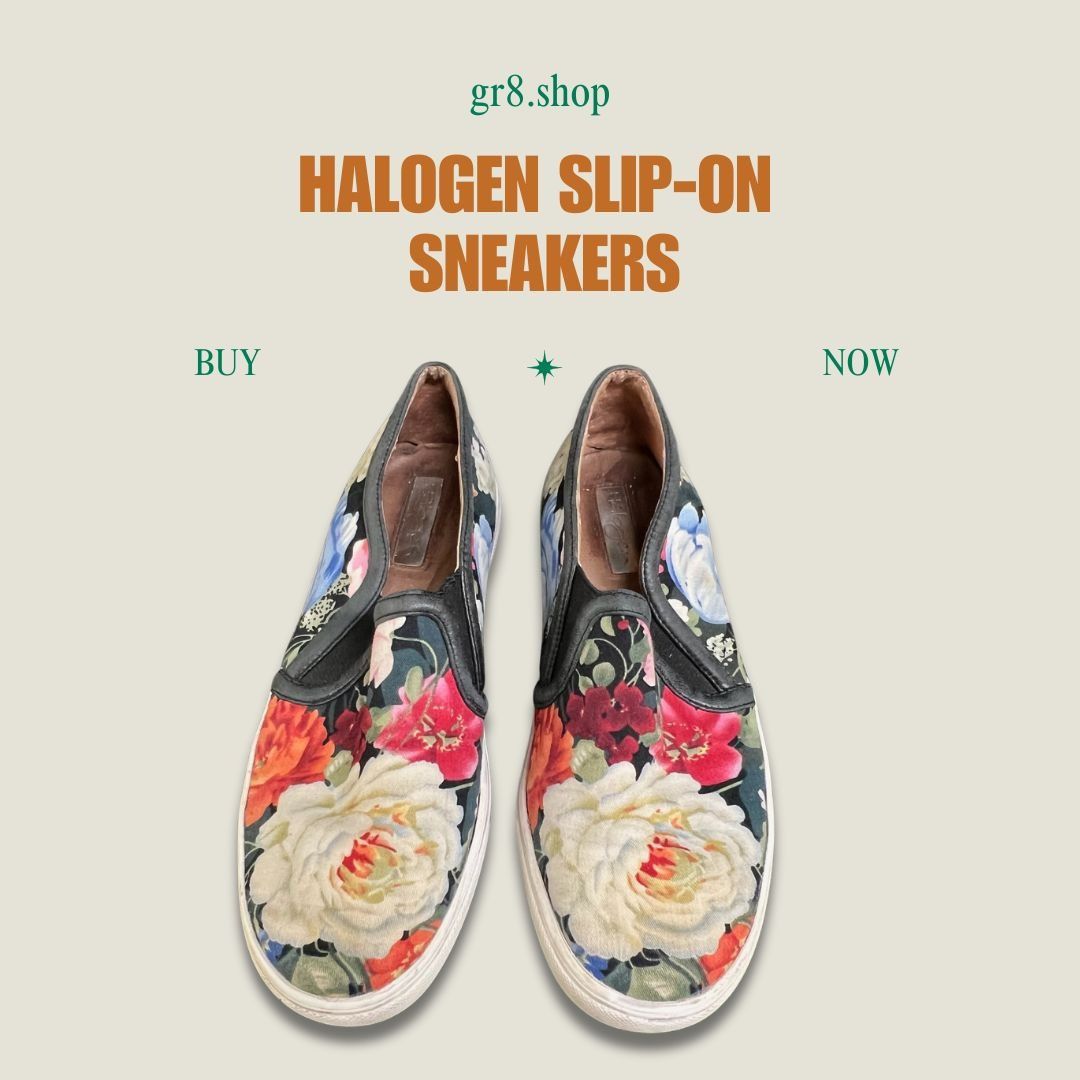 Other Halogen Womens Floral Canvas Slip-On Sneakers Multicolor Cas Size US 9 / IT 39 - 1 Thumbnail