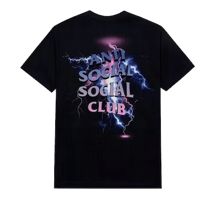 Anti Social Social Club Bolt From The Blue Tee Black DS