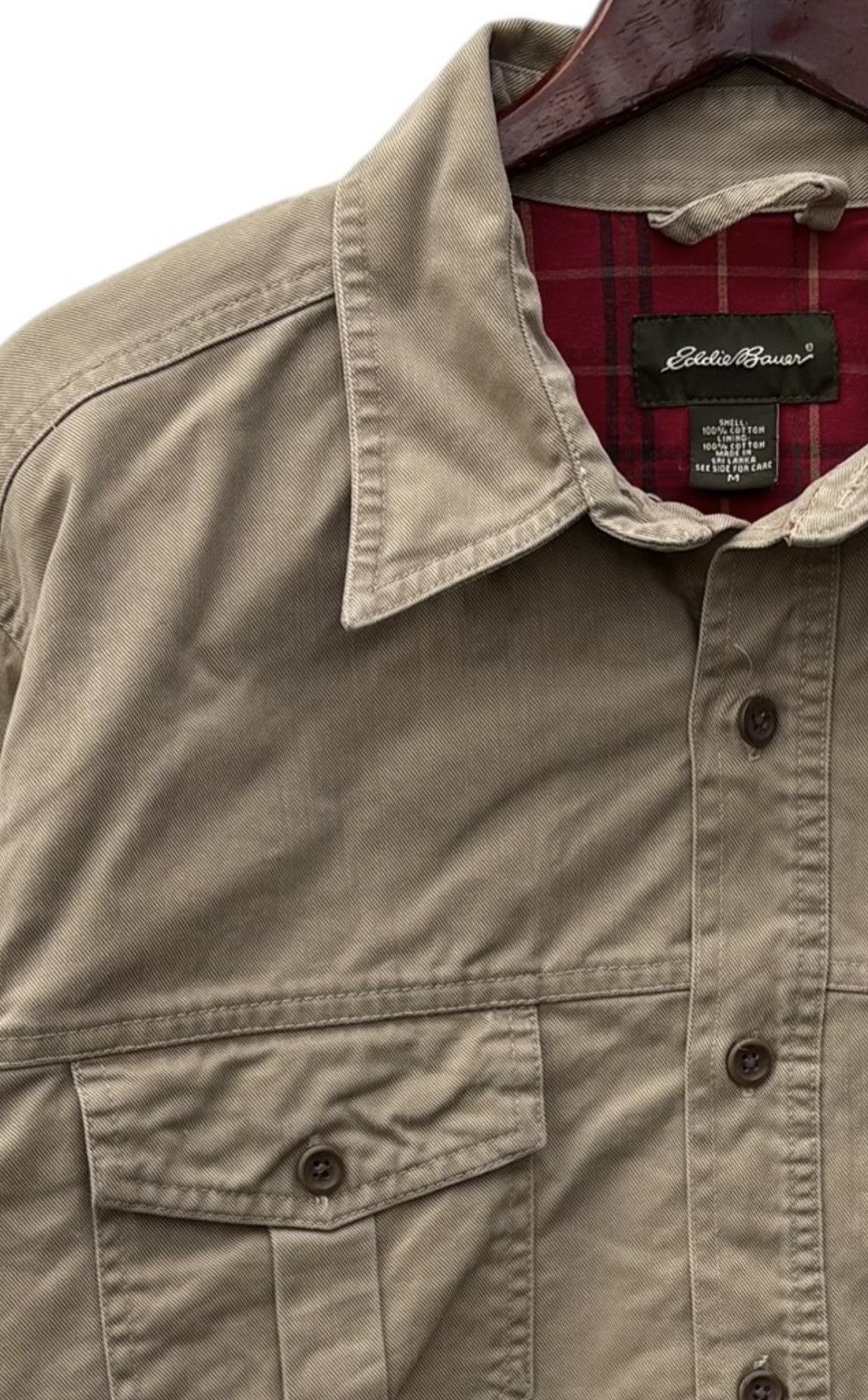Eddie Bauer Eddie Bauer Checked Tartan Lining Heavy Button Shirt Size US L / EU 52-54 / 3 - 4 Thumbnail
