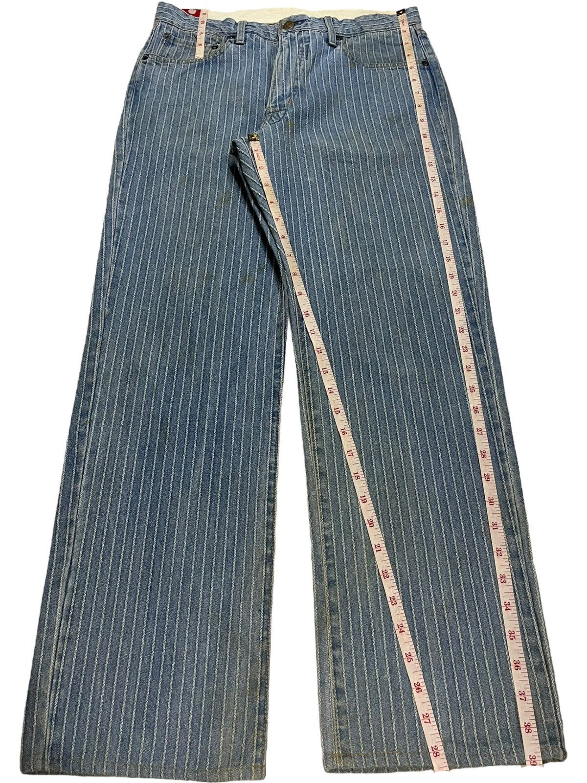 Japanese Brand Vintage Japanese Brand Hickory Style Mud Wash Baggy Jeans Size US 31 - 12 Thumbnail