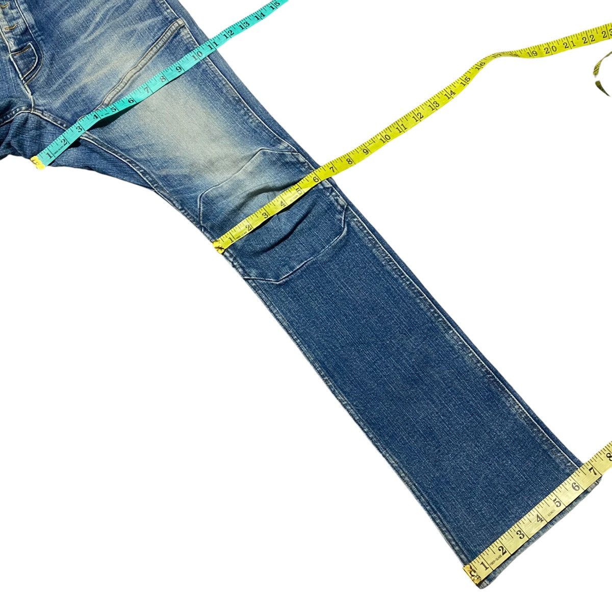 Japanese Brand Fadthree Denim Biker Jeans Stretch Size US 30 / EU 46 - 17 Thumbnail