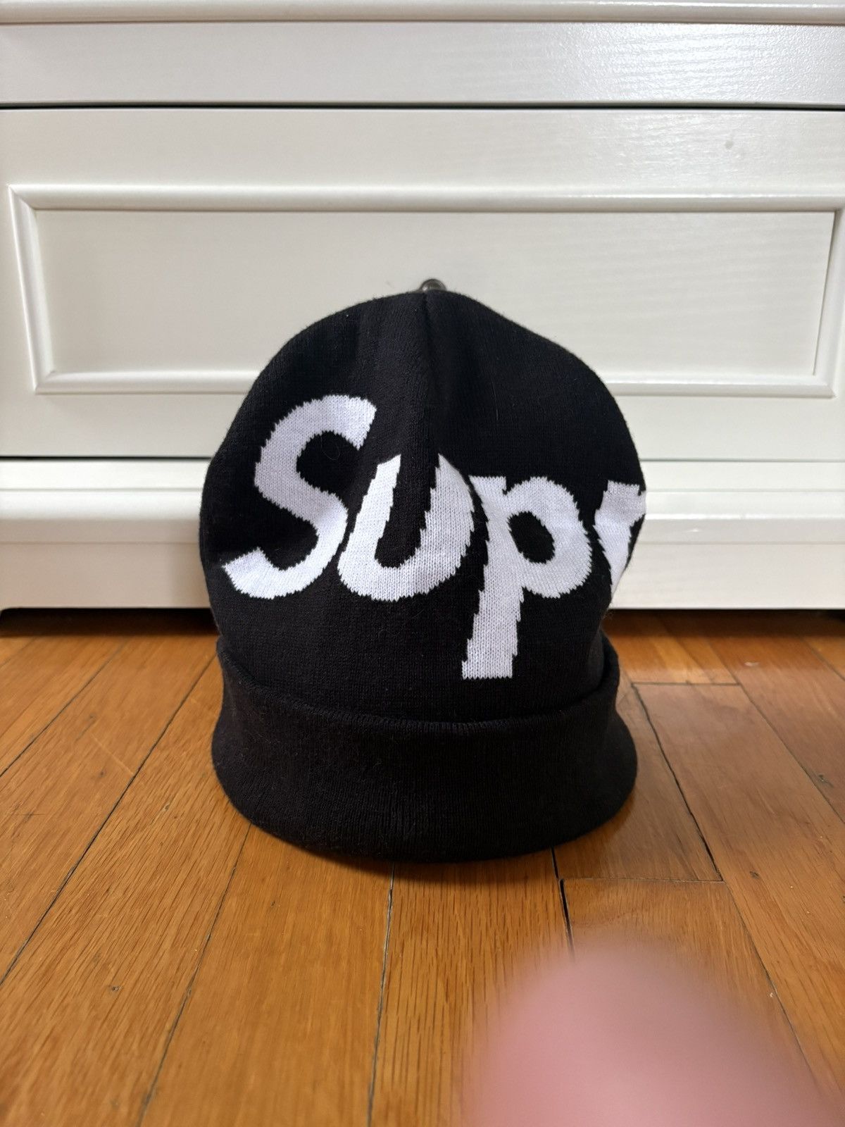 Supreme Supreme Big Logo Black Beanie Size ONE SIZE - 3 Thumbnail