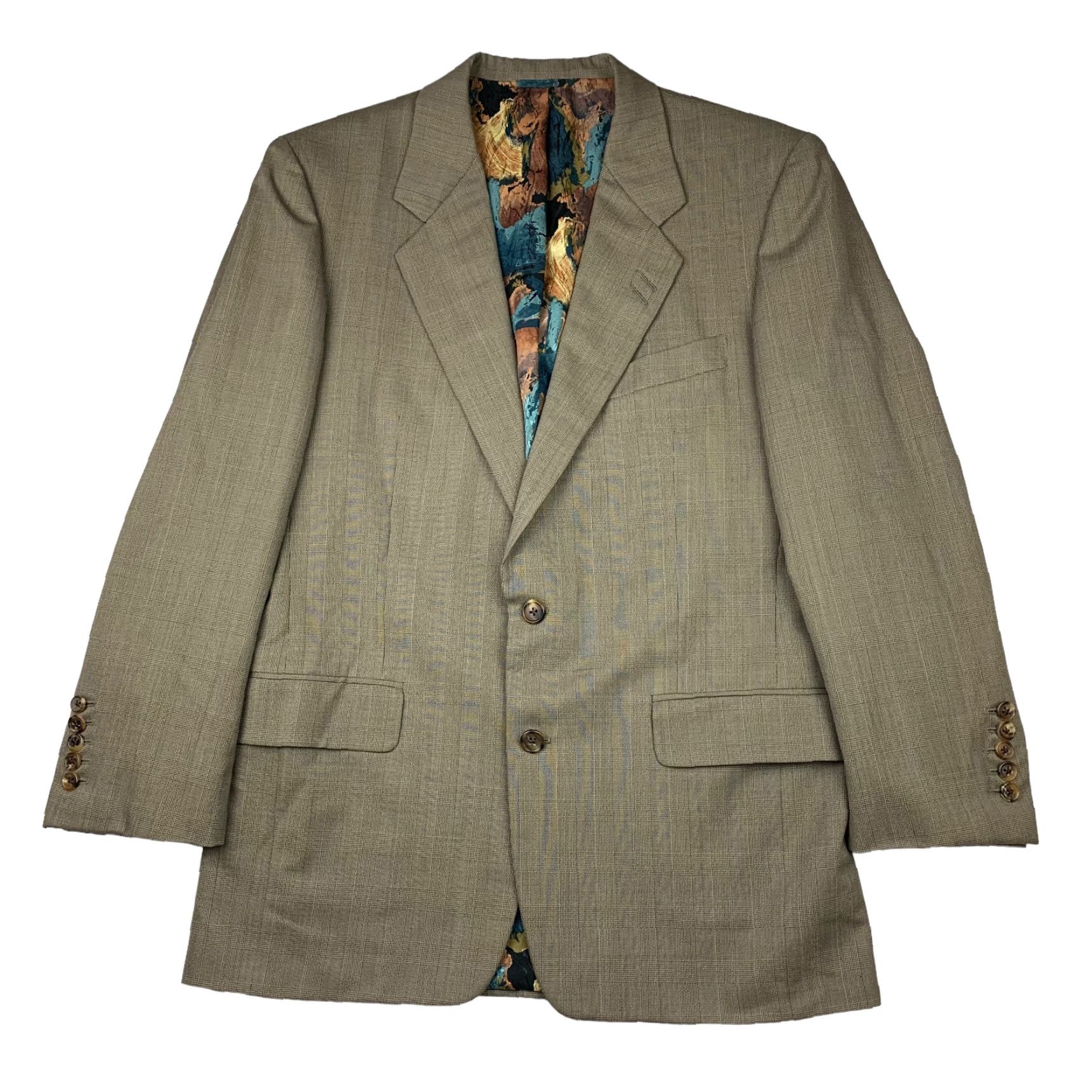 Vintage Hickey Freeman Blazer Mens 100% Wool 2-Button Brown Plaid 40 Short Size US 40 / EU 56 - 2 Thumbnail