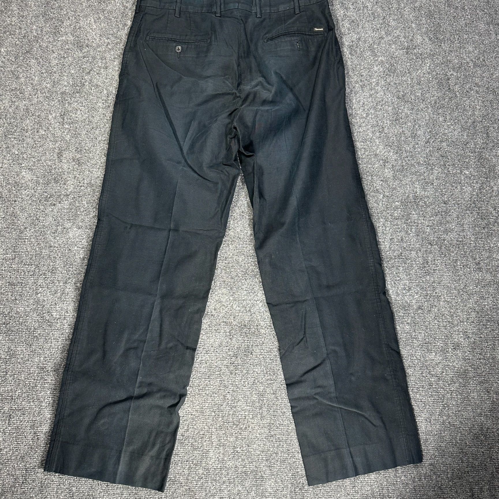 Faconnable Façonnable Pants Mens 34 Straight Leg Chino Blue Cotton Flat Front Pockets Size US 34 / EU 50 - 6 Thumbnail