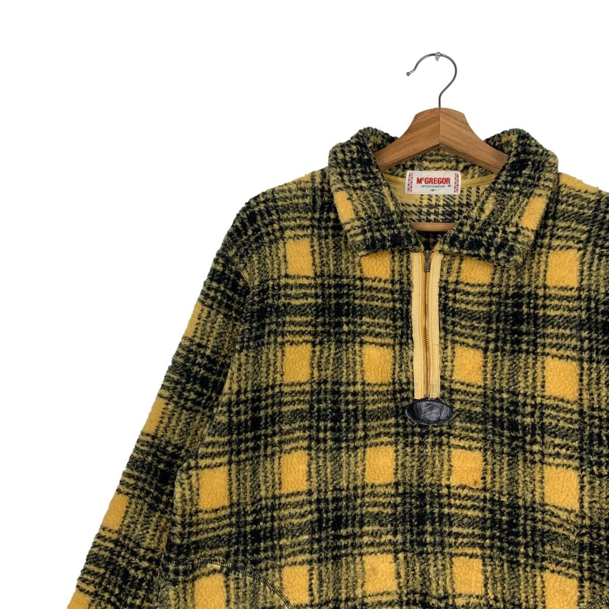 McGregor 90's MCREGOR Yellow Tartan Half Zip Sweater #2085-C91 Size US M / EU 48-50 / 2 - 6 Thumbnail