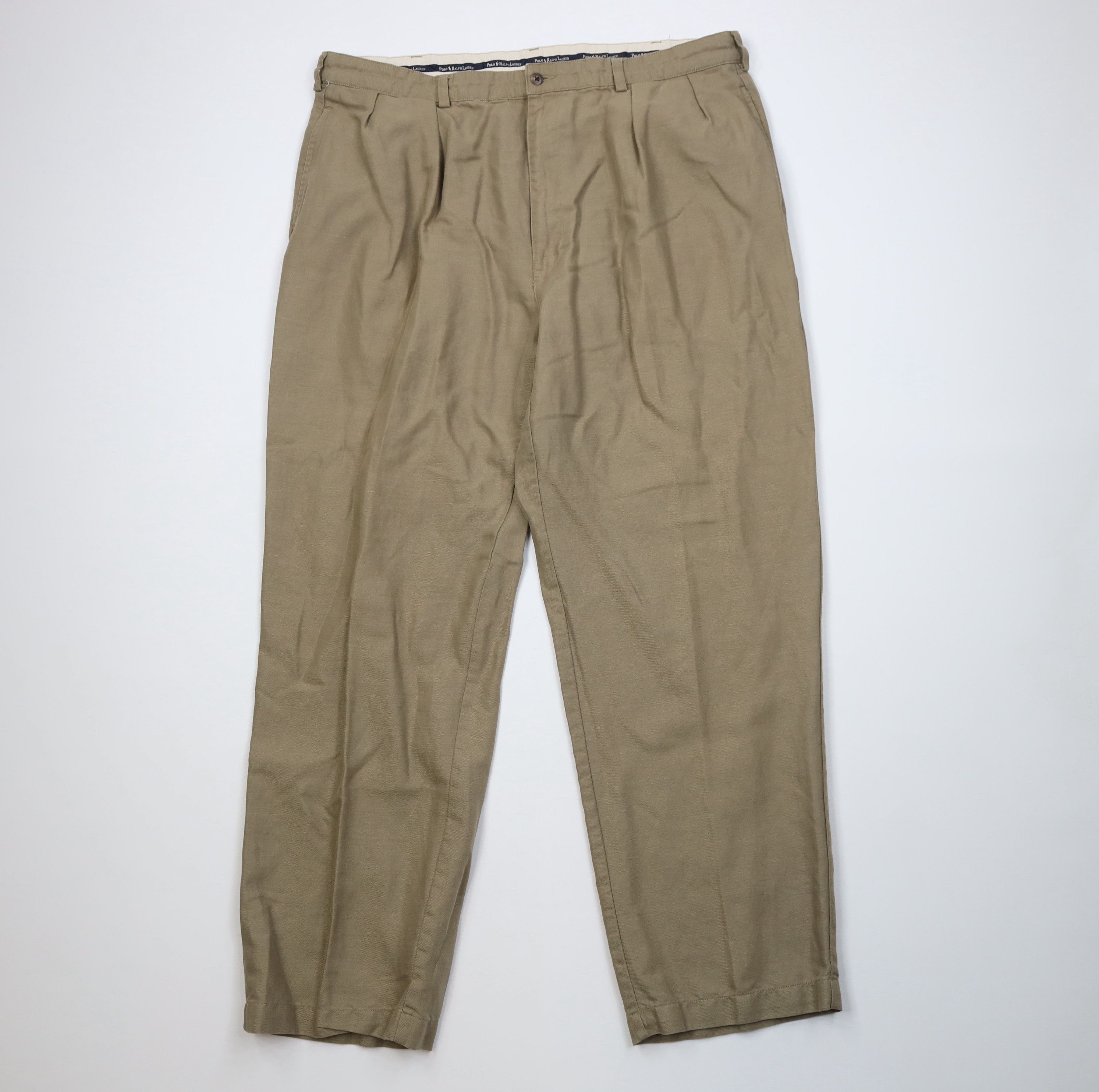 Ralph Lauren Vintage 90s Ralph Lauren Linen Blend Wide Leg Chino Pants Size US 40 / EU 56 - 1 Thumbnail