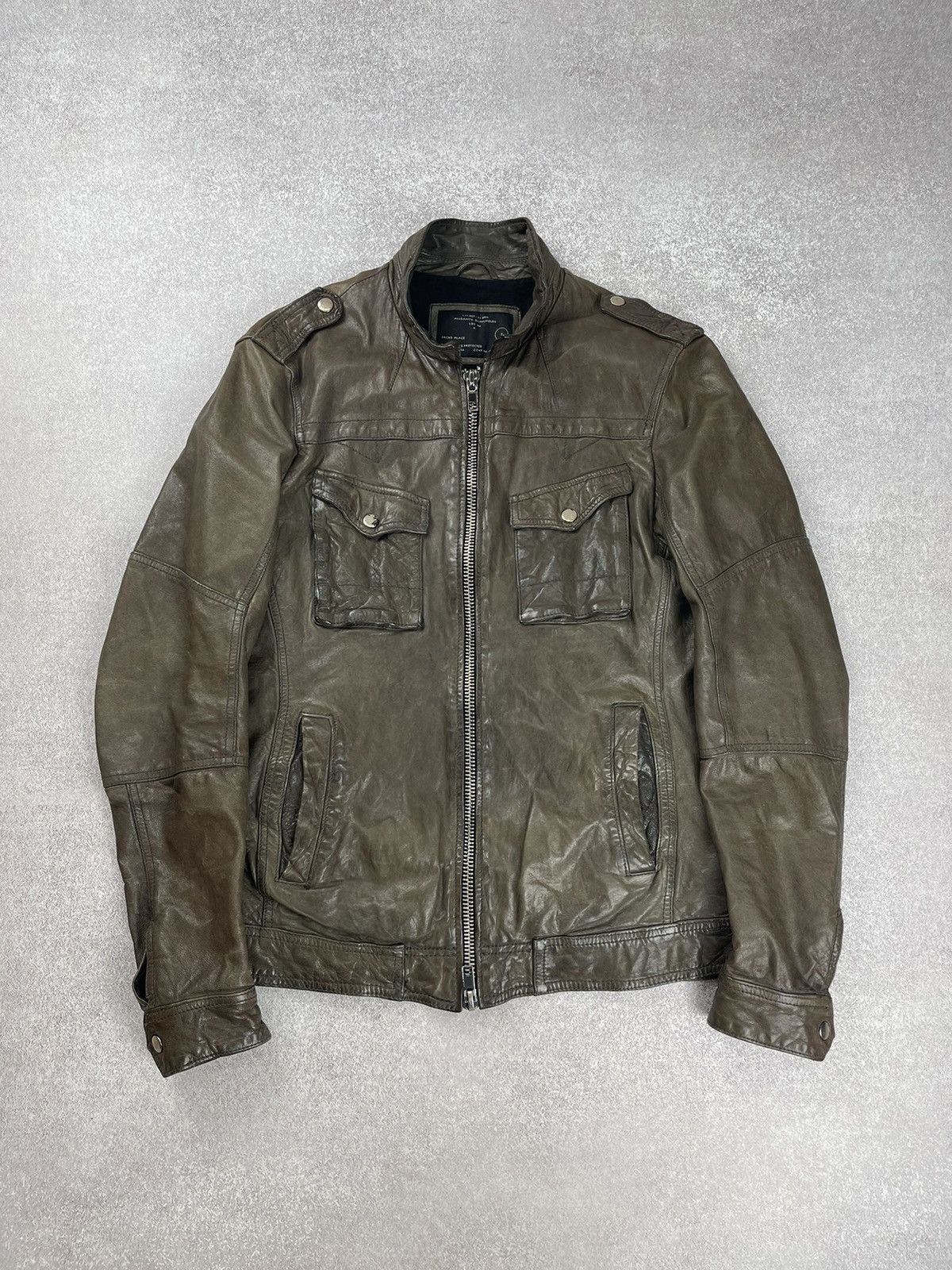 Allsaints Allsaints Spitalfields Leather Jacket Men’s Size S Size US S / EU 44-46 / 1 - 1 Thumbnail