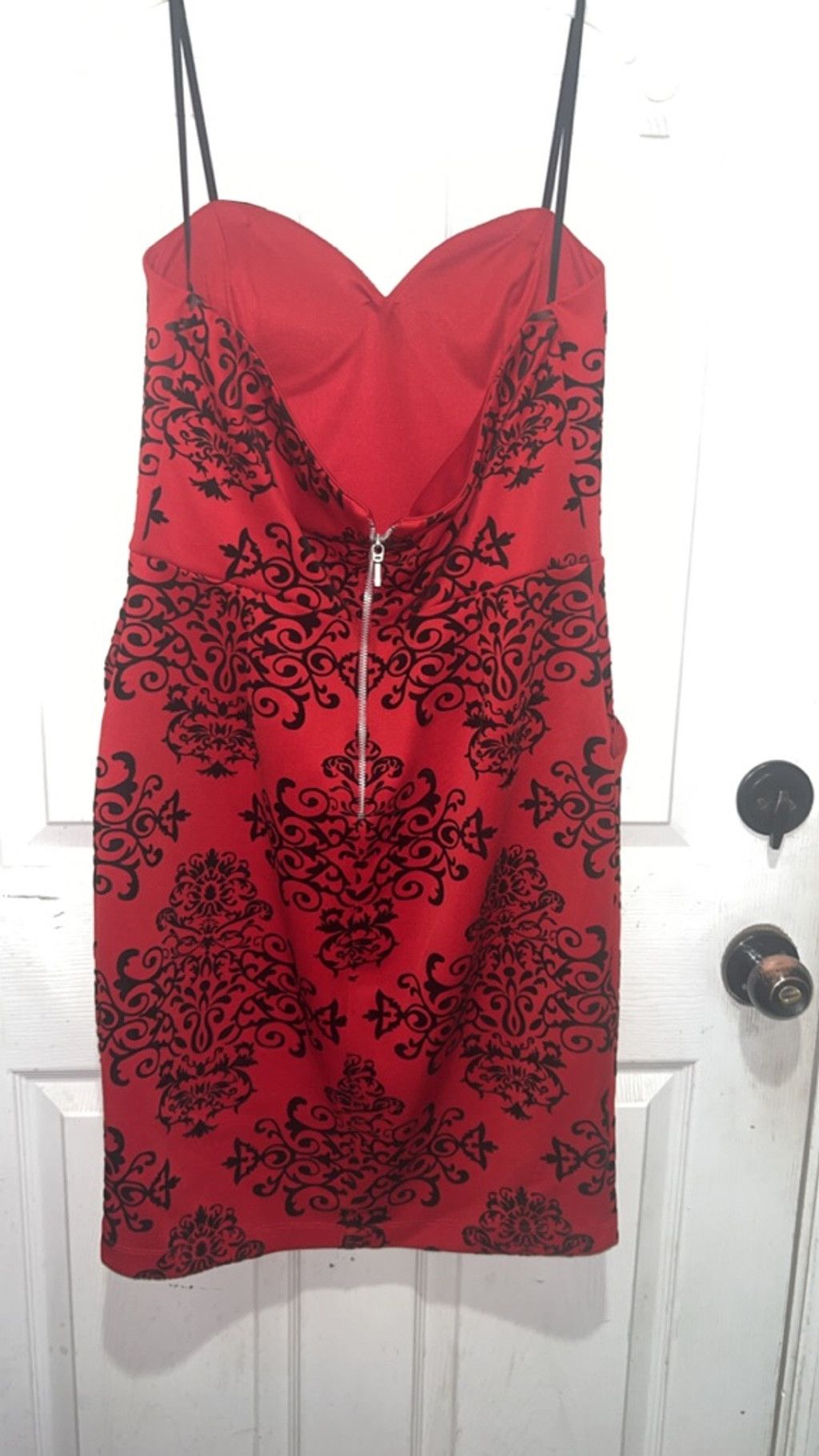 Other Women's B. Darlin Red & Black Patterned Mini Dress 13/14 Size M / US 6-8 / IT 42-44 - 3 Thumbnail