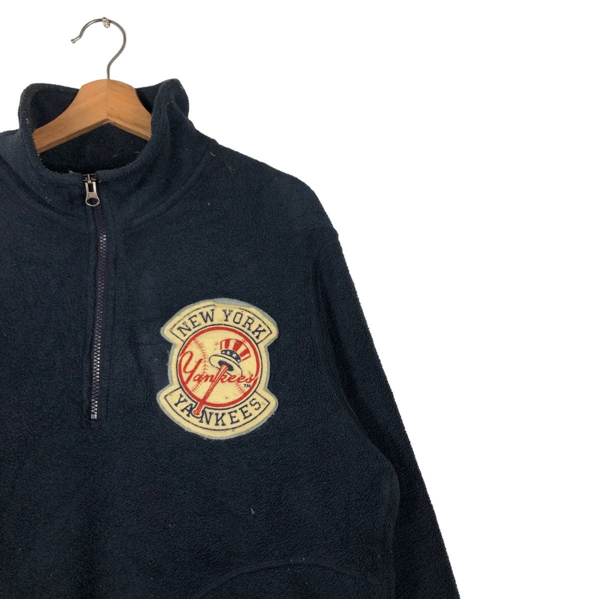 Japanese Brand 🔥Vintage Fleece Jacket New York Yankees Big Logo Size US XL / EU 56 / 4 - 6 Thumbnail