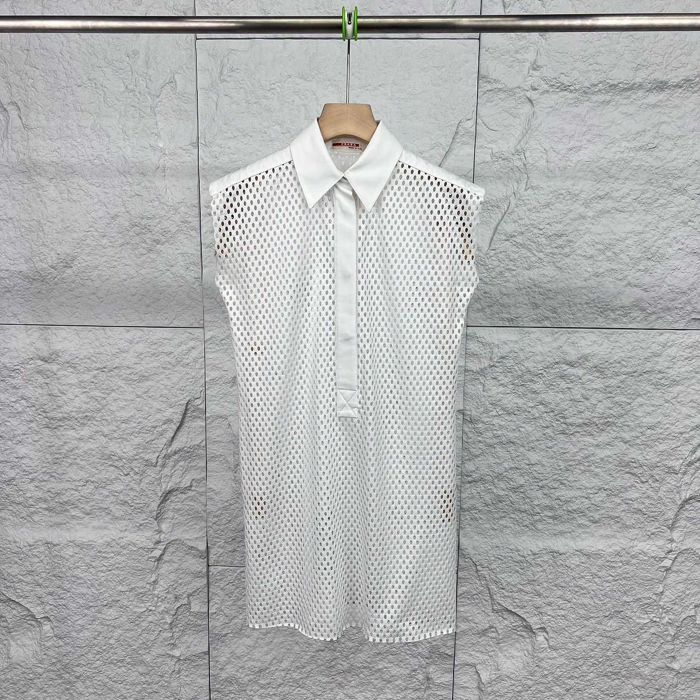 Prada Prada Mesh Sleeveless Button Up Shirt Size S Size S / US 4 / IT 40 - 1 Thumbnail