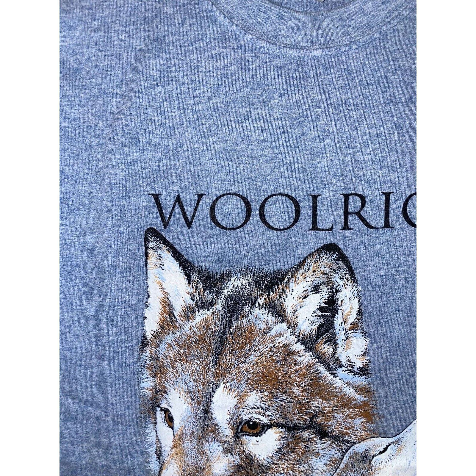 Anvil Vintage Wolf Shirt Graphic Woolrich Animal Blue Tee Small Size US S / EU 44-46 / 1 - 3 Thumbnail