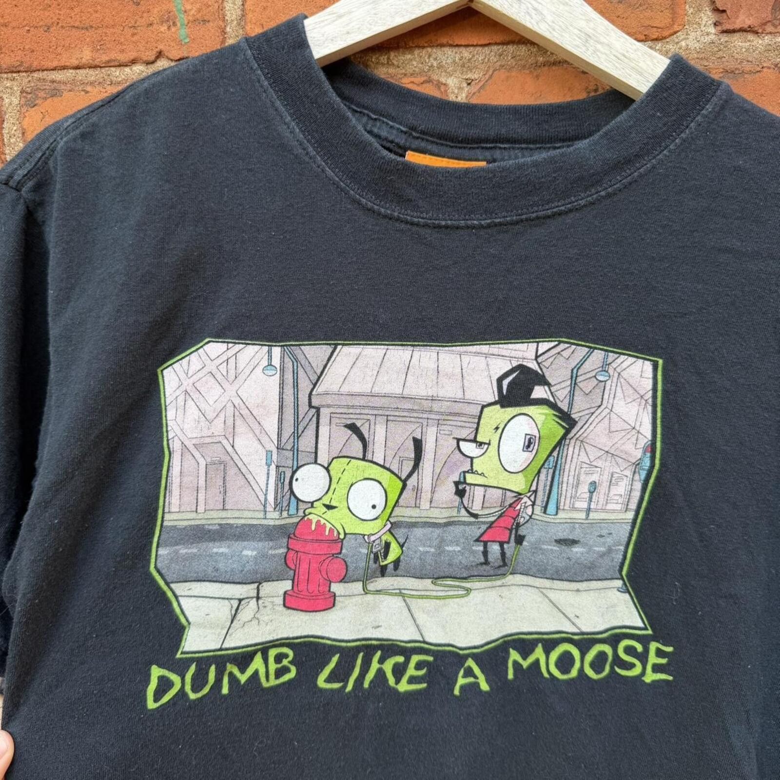 Anvil Vintage invader zim dumb like a moose t shirt 00s Size US M / EU 48-50 / 2 - 4 Thumbnail