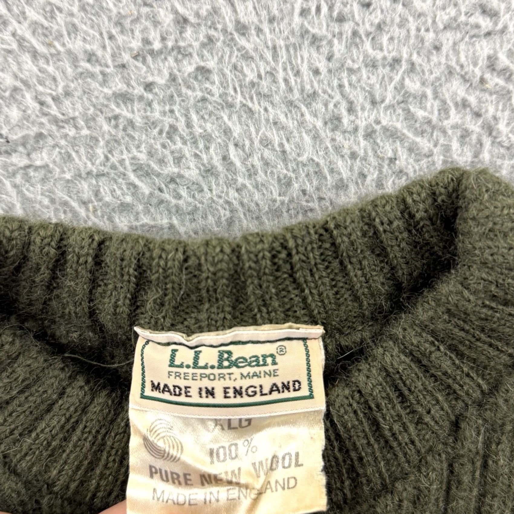 Vintage VINTAGE L.L. Bean Sweater Mens XL Green Pullover Sweatshirt Knit Wool Crew Neck Army 90s Size US XL / EU 56 / 4 - 7 Thumbnail