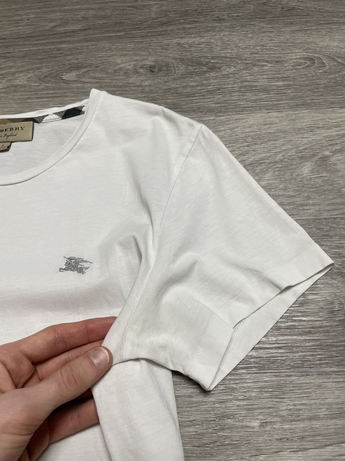 Burberry Burberry White Basic T-Shirt Size US S / EU 44-46 / 1 - 8 Thumbnail