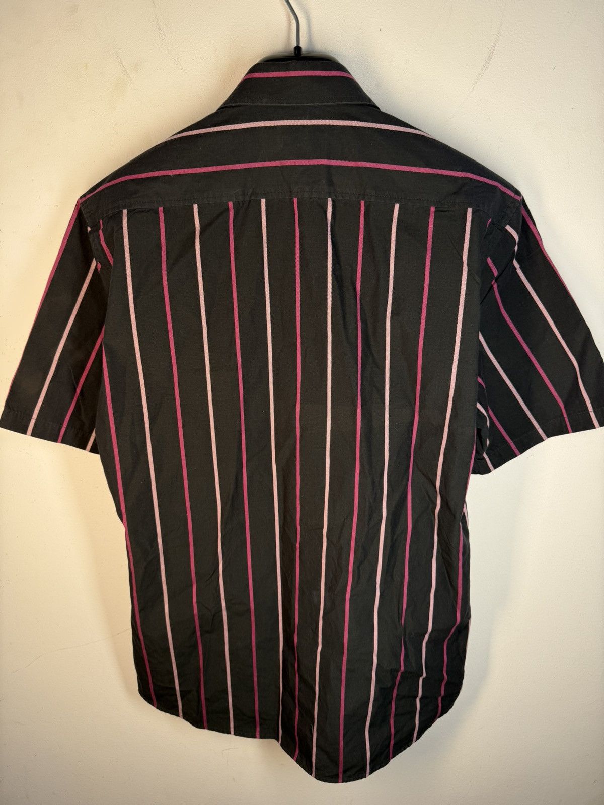 Yves Saint Laurent Black YSL Shirt Short Sleeve Button Up Striped Vintage 90s Size US M / EU 48-50 / 2 - 12 Thumbnail