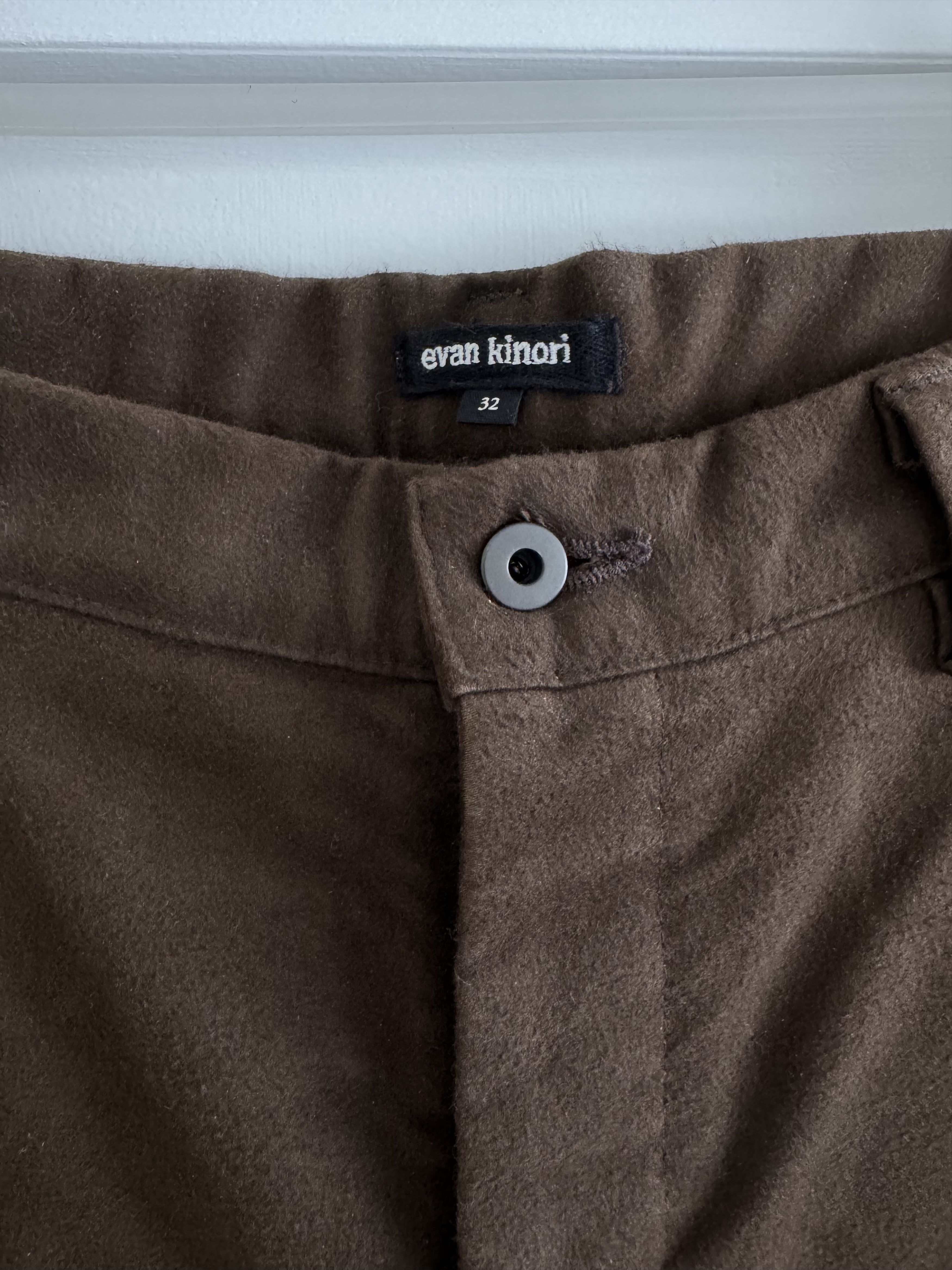 Evan Kinori Evan Kinori Single Pleat Pant Organic Cotton Moleskin Brown Size US 32 / EU 48 - 5 Thumbnail