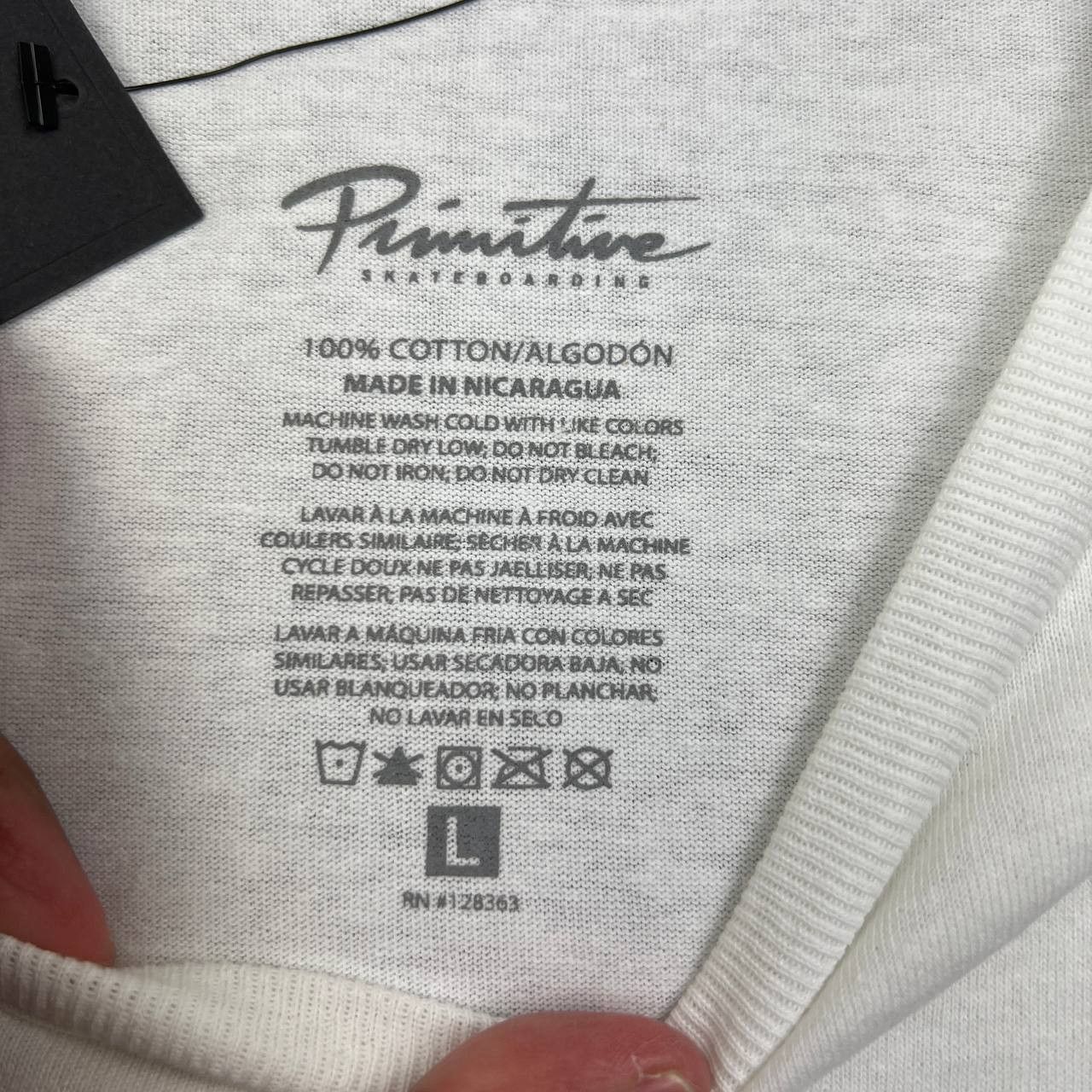 Primitive Primitive Skateboarding Shirt Men Large White Crew Neck New Size US L / EU 52-54 / 3 - 4 Thumbnail